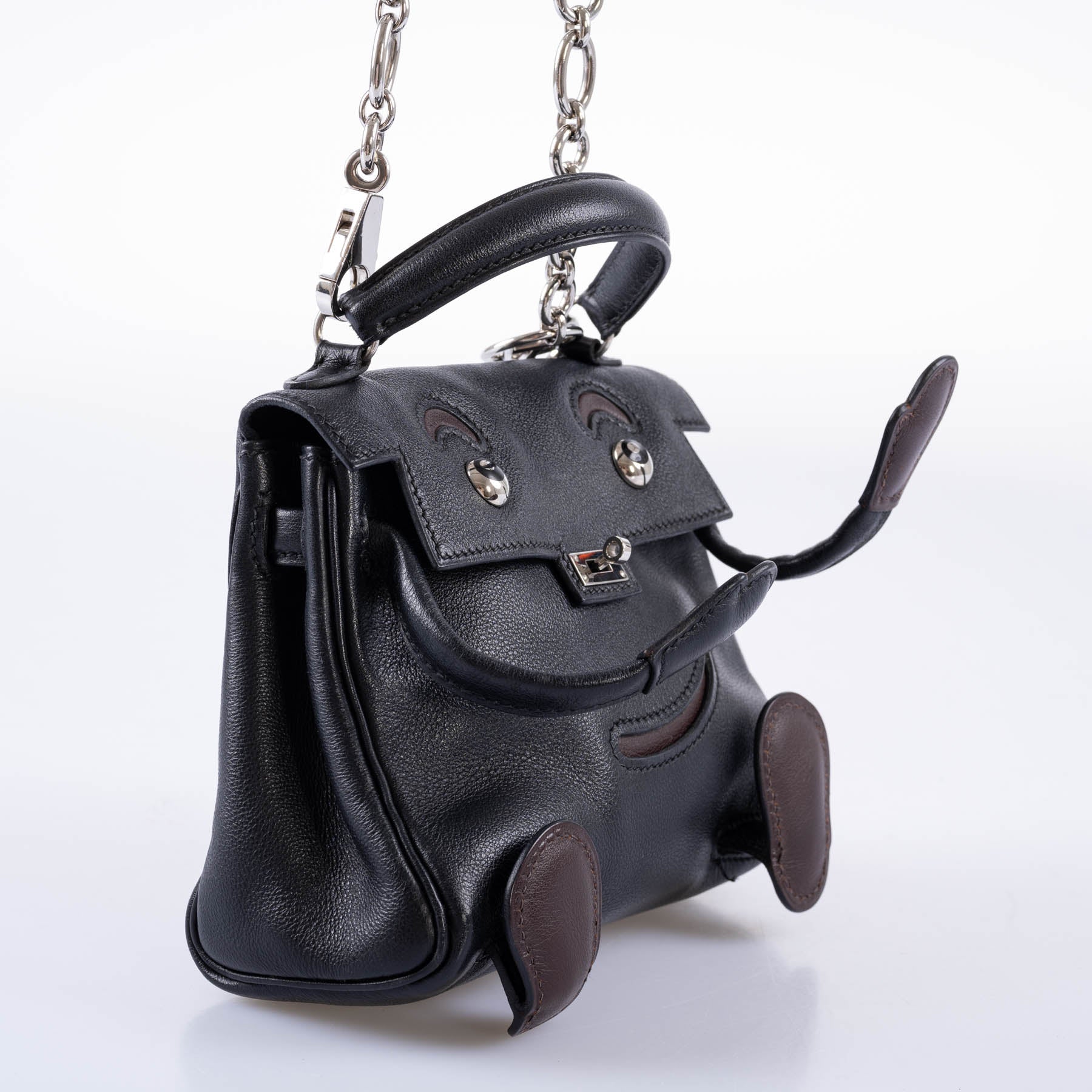Hermès Kelly Doll Quelle Idole Noir Gulliver Palladium Hardware