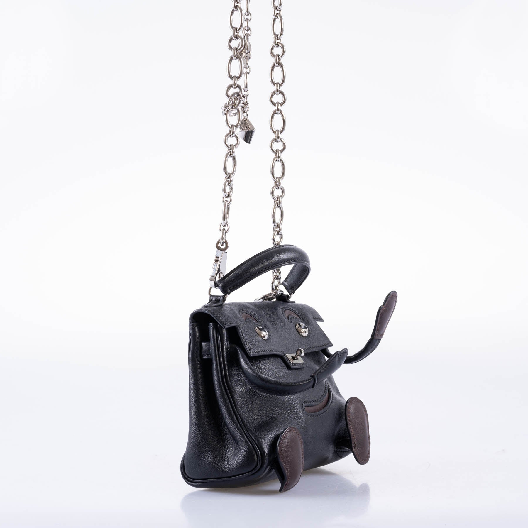 Hermès Kelly Doll Quelle Idole Noir Gulliver Palladium Hardware