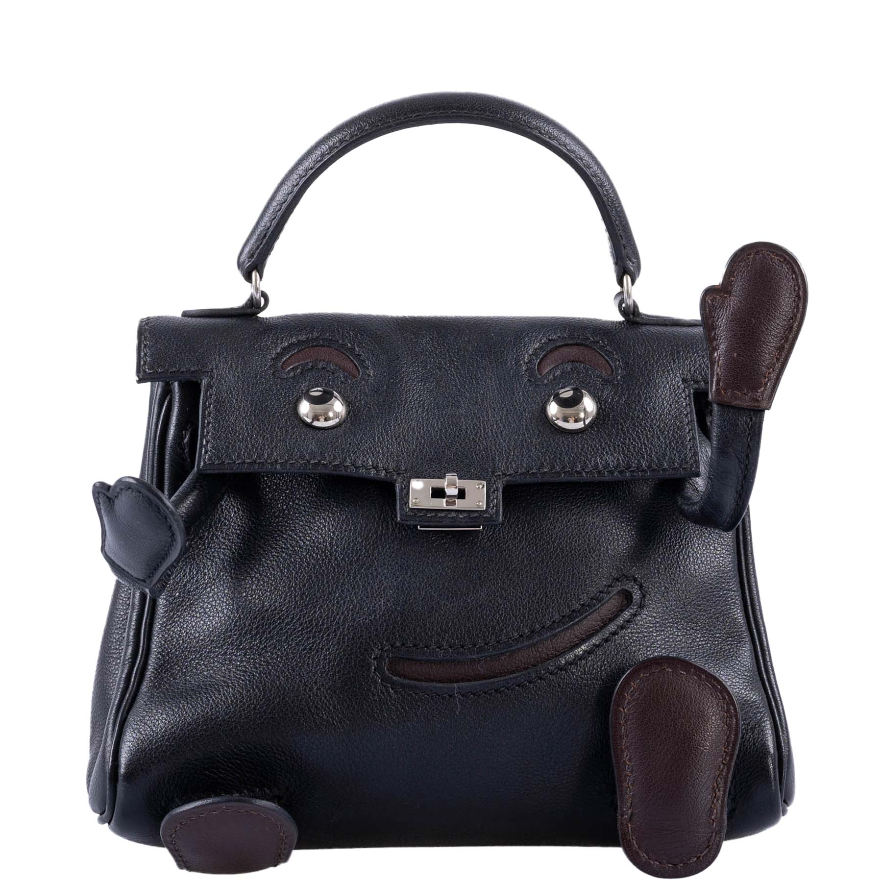 Hermès Kelly Doll Quelle Idole Noir Gulliver Palladium Hardware