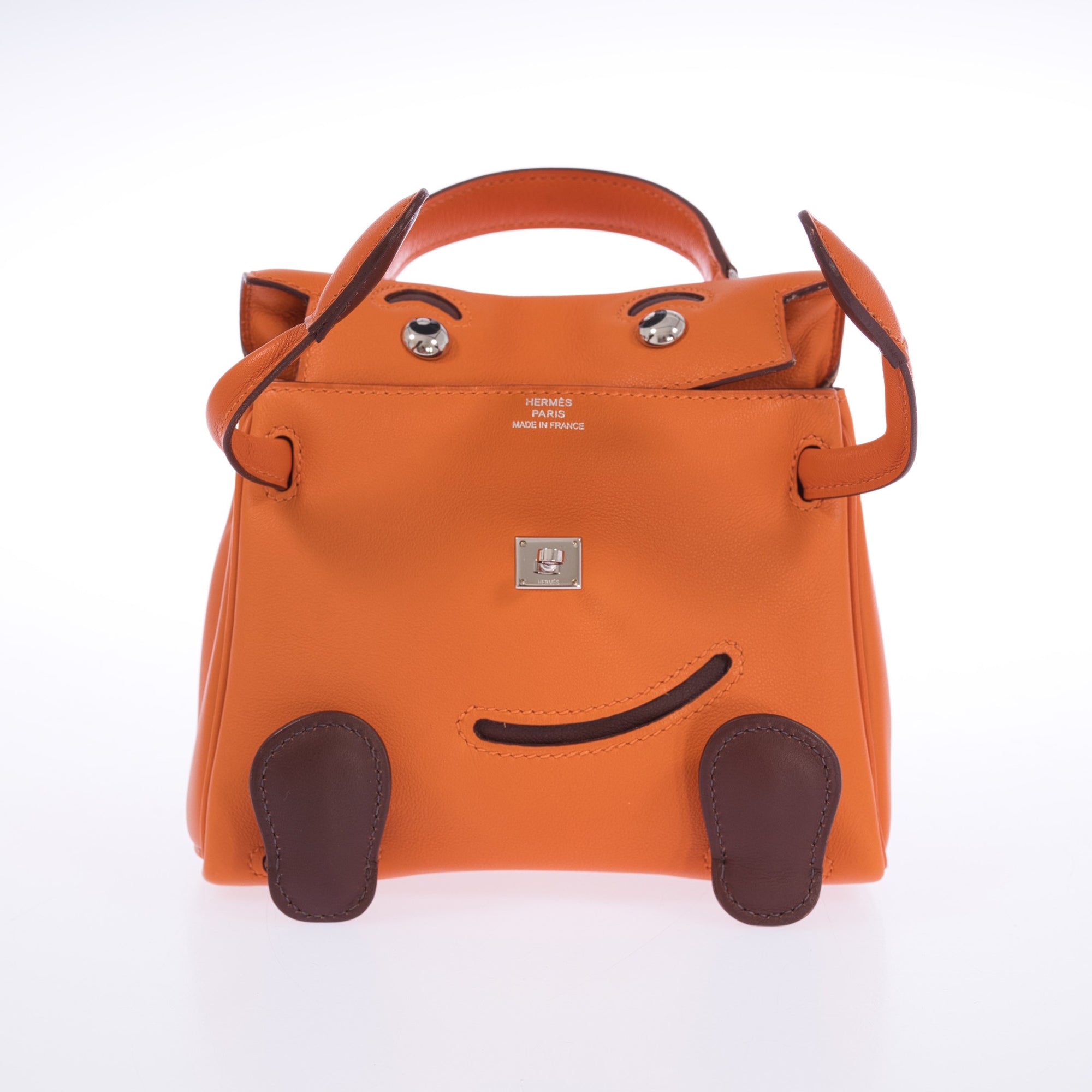 Hermès Kelly Doll Quelle Idole Orange H Gulliver Palladium Hardware