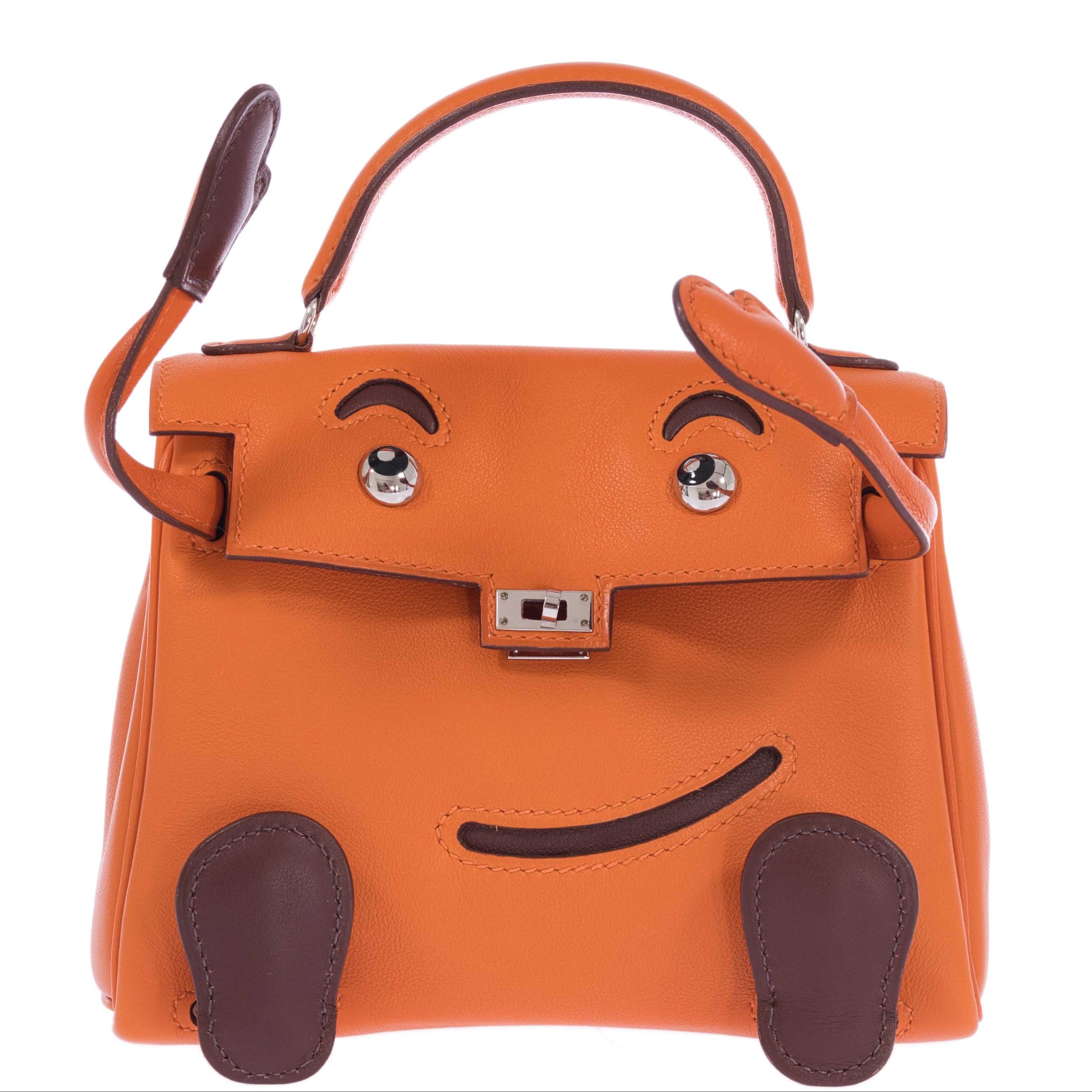 Hermès Kelly Doll Quelle Idole Orange H Gulliver Palladium Hardware