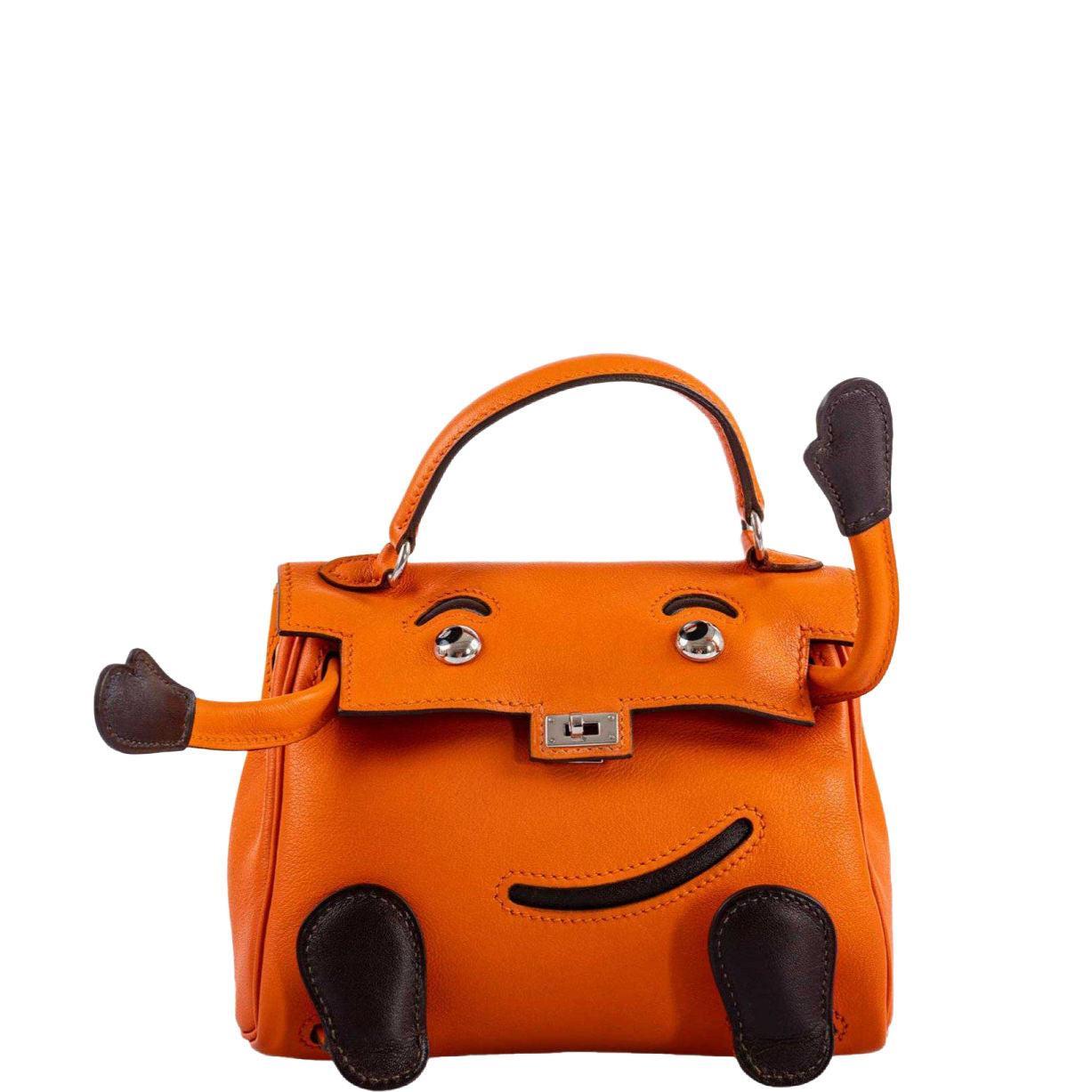 Hermès Kelly Doll Quelle Idole Orange H Gulliver Palladium Hardware