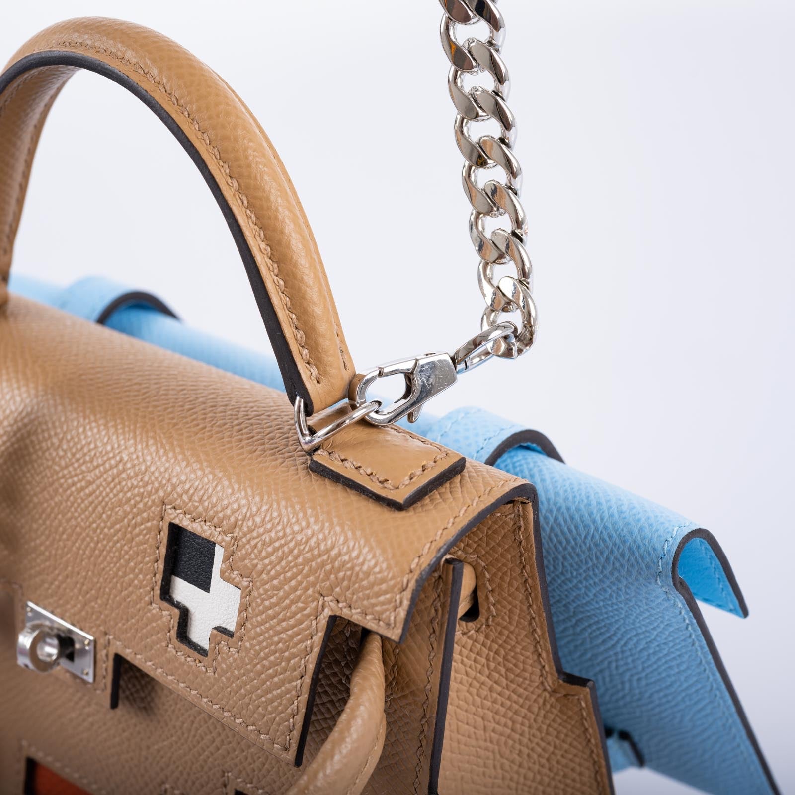Hermès Kelly Doll Quelle Idole Picto Chai Epsom Palladium Hardware