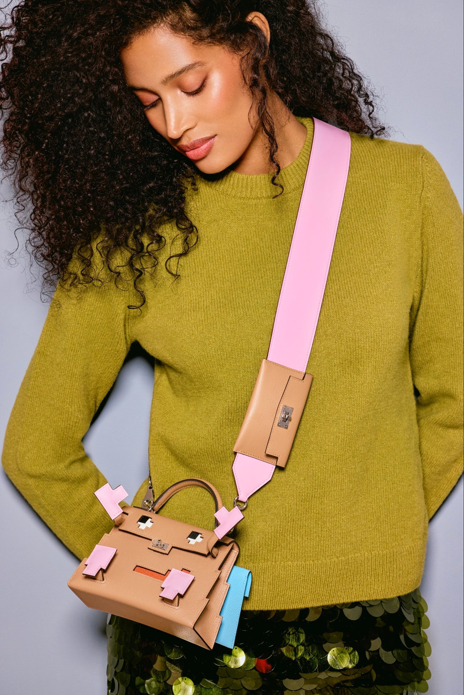 Hermès Kelly Doll Quelle Idole Picto Chai Epsom Palladium Hardware
