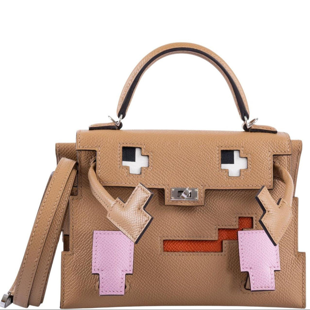 Hermès Kelly Doll Quelle Idole Picto Chai Epsom Palladium Hardware