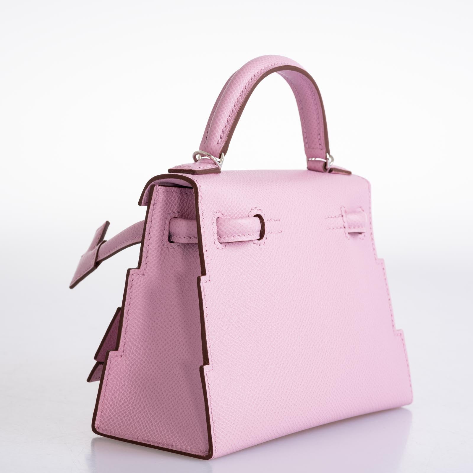 Hermès Kelly Doll Quelle Idole Picto Mauve Sylvestre Epsom Palladium Hardware