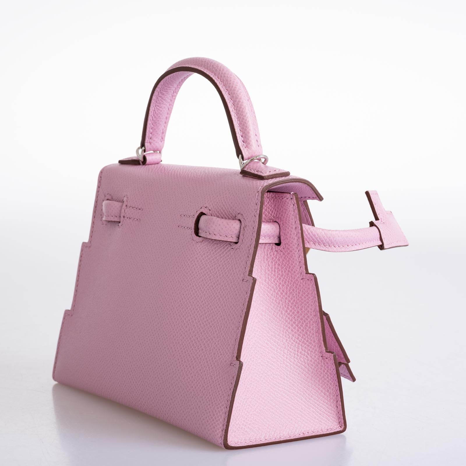 Hermès Kelly Doll Quelle Idole Picto Mauve Sylvestre Epsom Palladium Hardware