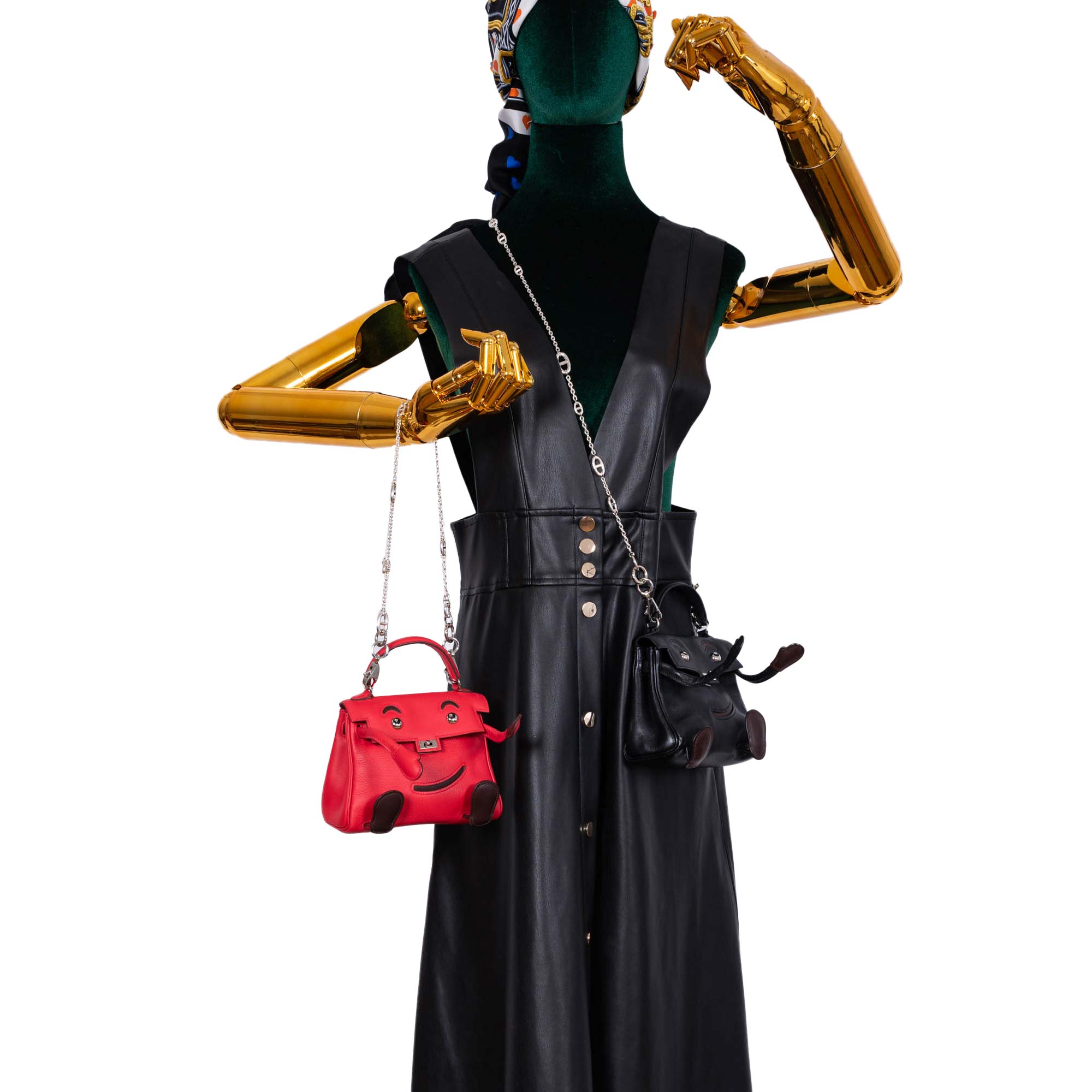 Hermès Kelly Doll Quelle Idole Rouge Vif Gulliver Leather Palladium Hardware