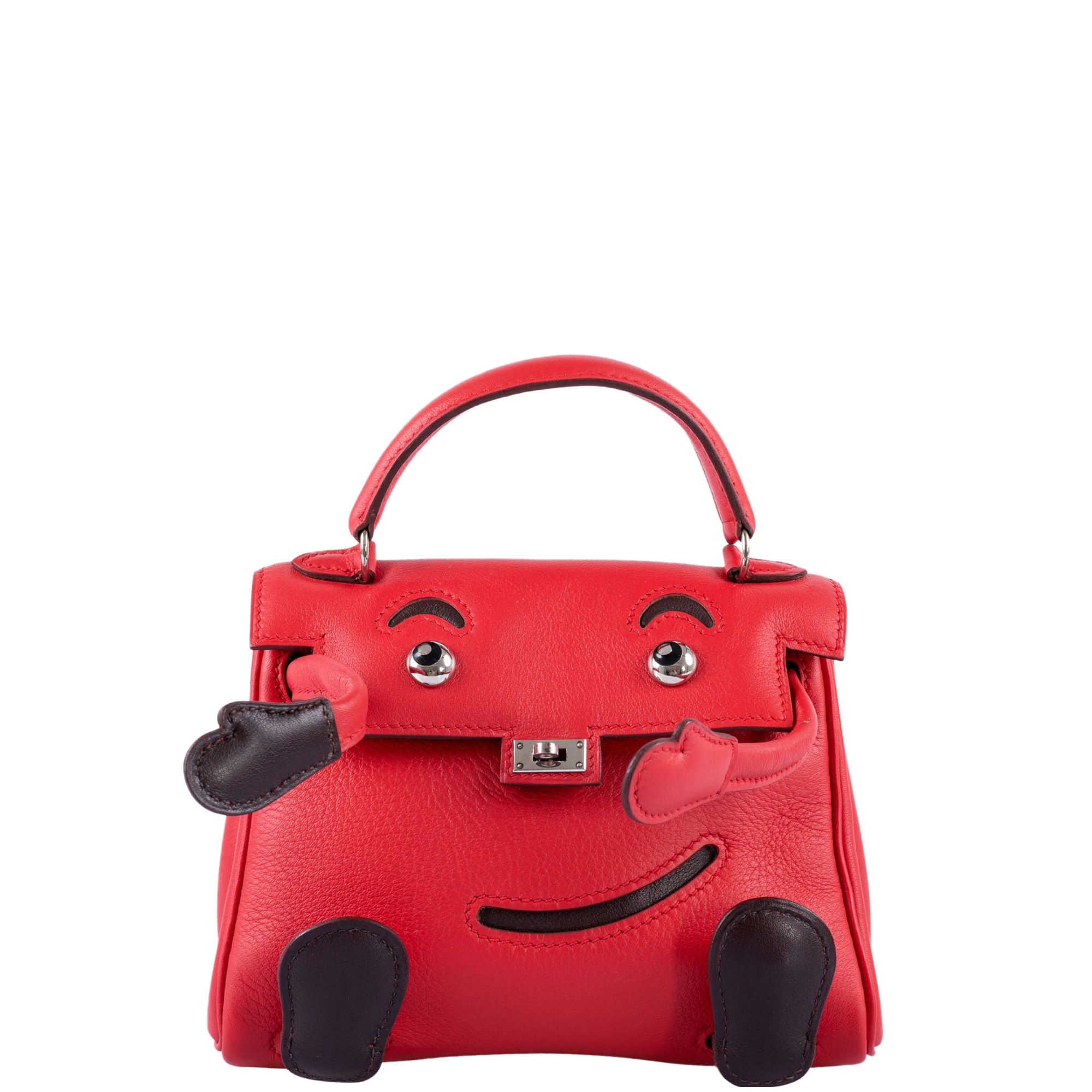 Hermès Kelly Doll Quelle Idole Rouge Vif Gulliver Leather Palladium Hardware