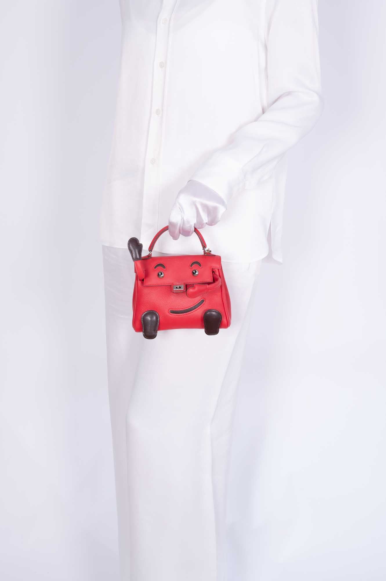 Hermès Kelly Doll Quelle Idole Rouge Vif Gulliver Palladium