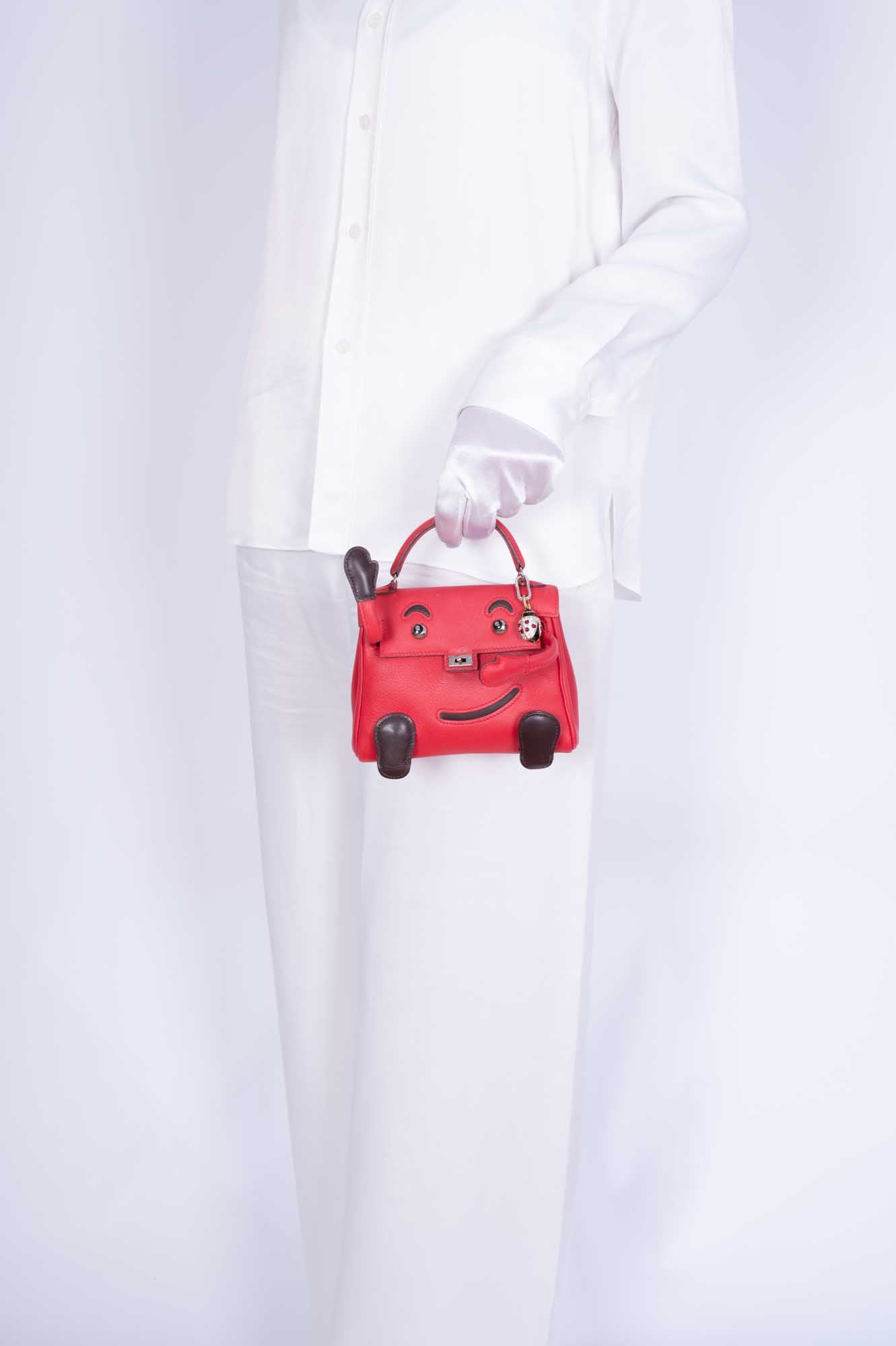 Hermès Kelly Doll Quelle Idole Rouge Vif Gulliver Palladium Hardware