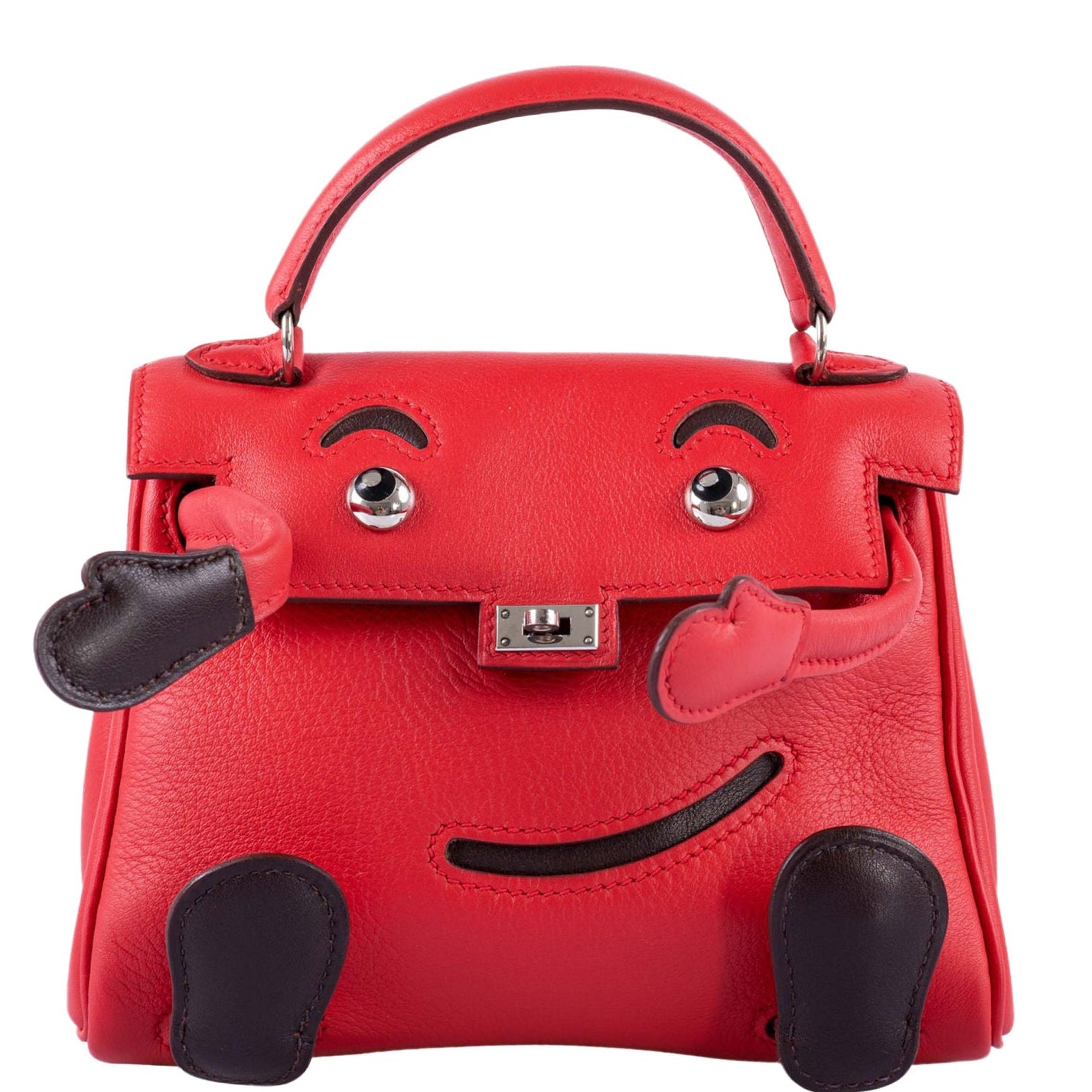 Hermès Kelly Doll Quelle Idole Rouge Vif Gulliver Palladium