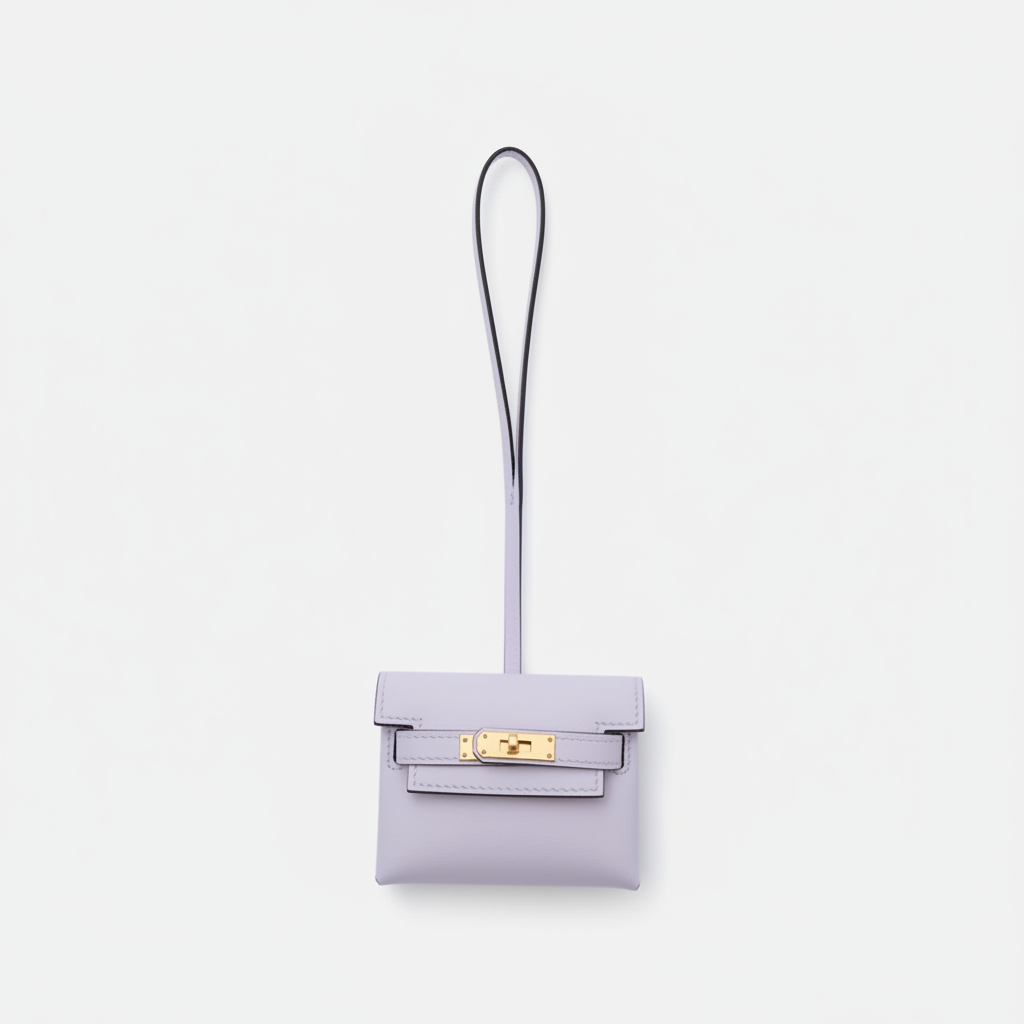 Hermès Kelly Festival Charm White Swift Gold Hardware
