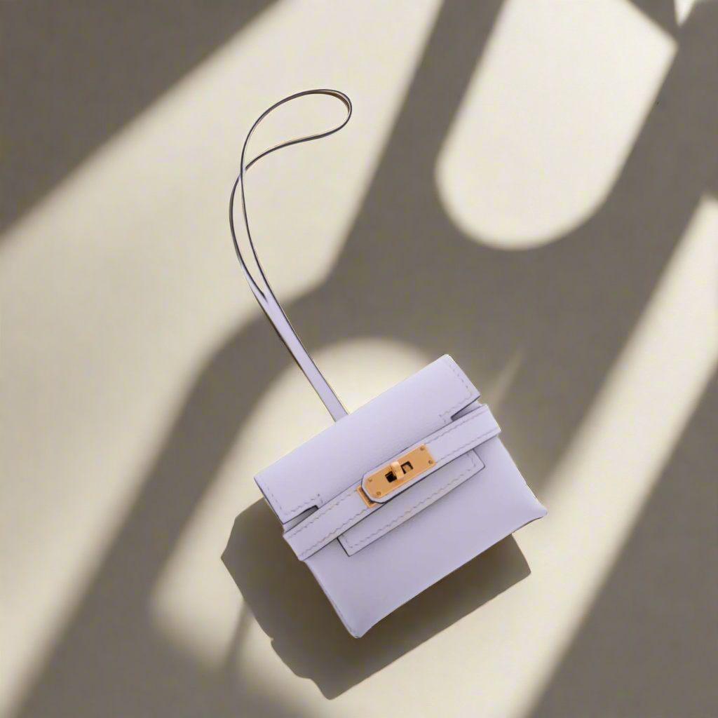 Hermès Kelly Festival Charm White Swift Gold Hardware