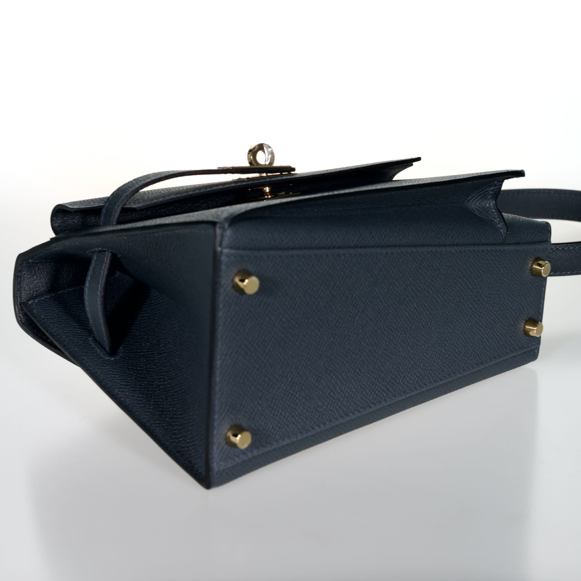 Hermès Kelly II Sellier En Désordre 20 Ardoise Epsom Permabrass Hardware