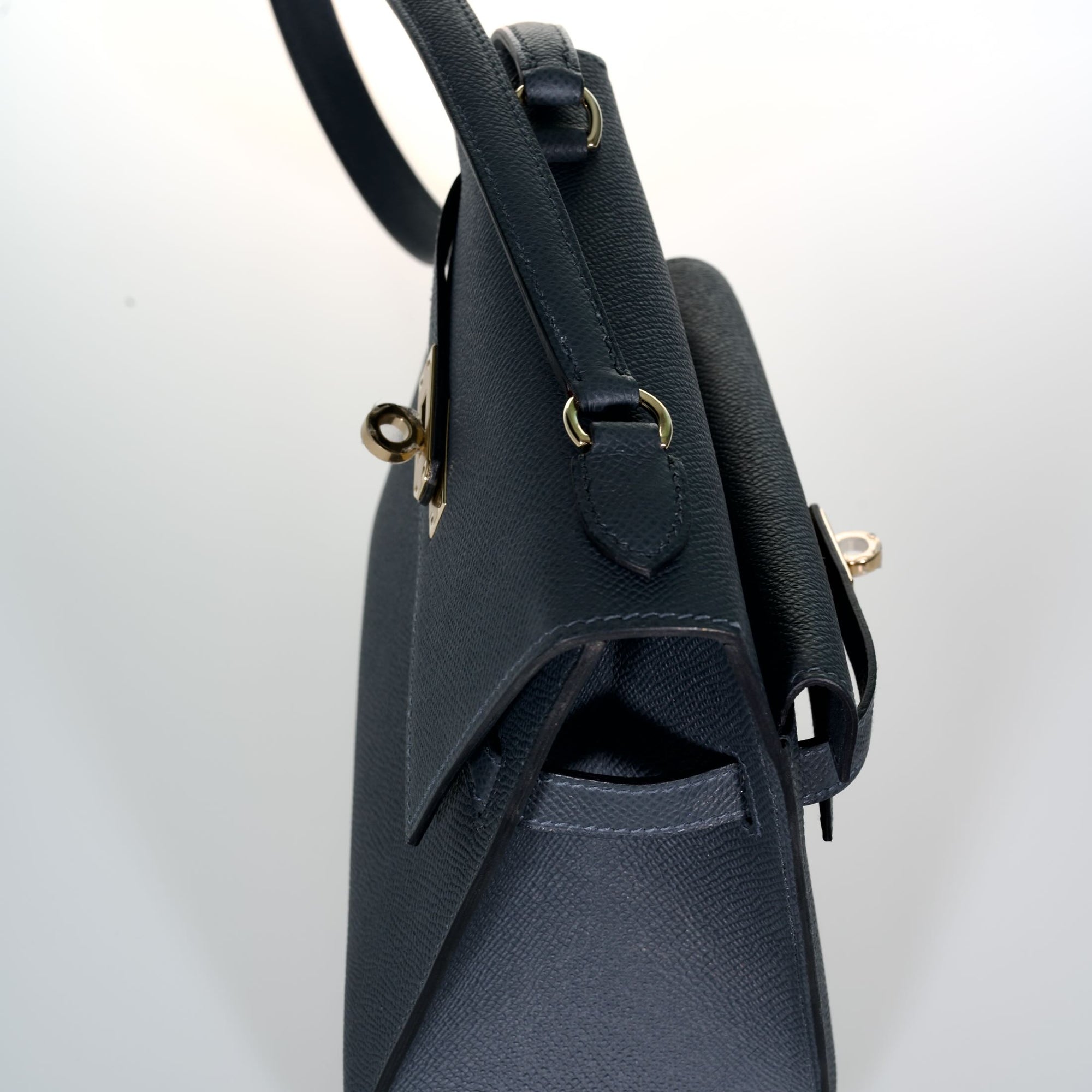 Hermès Kelly II Sellier En Désordre 20 Ardoise Epsom Permabrass Hardware