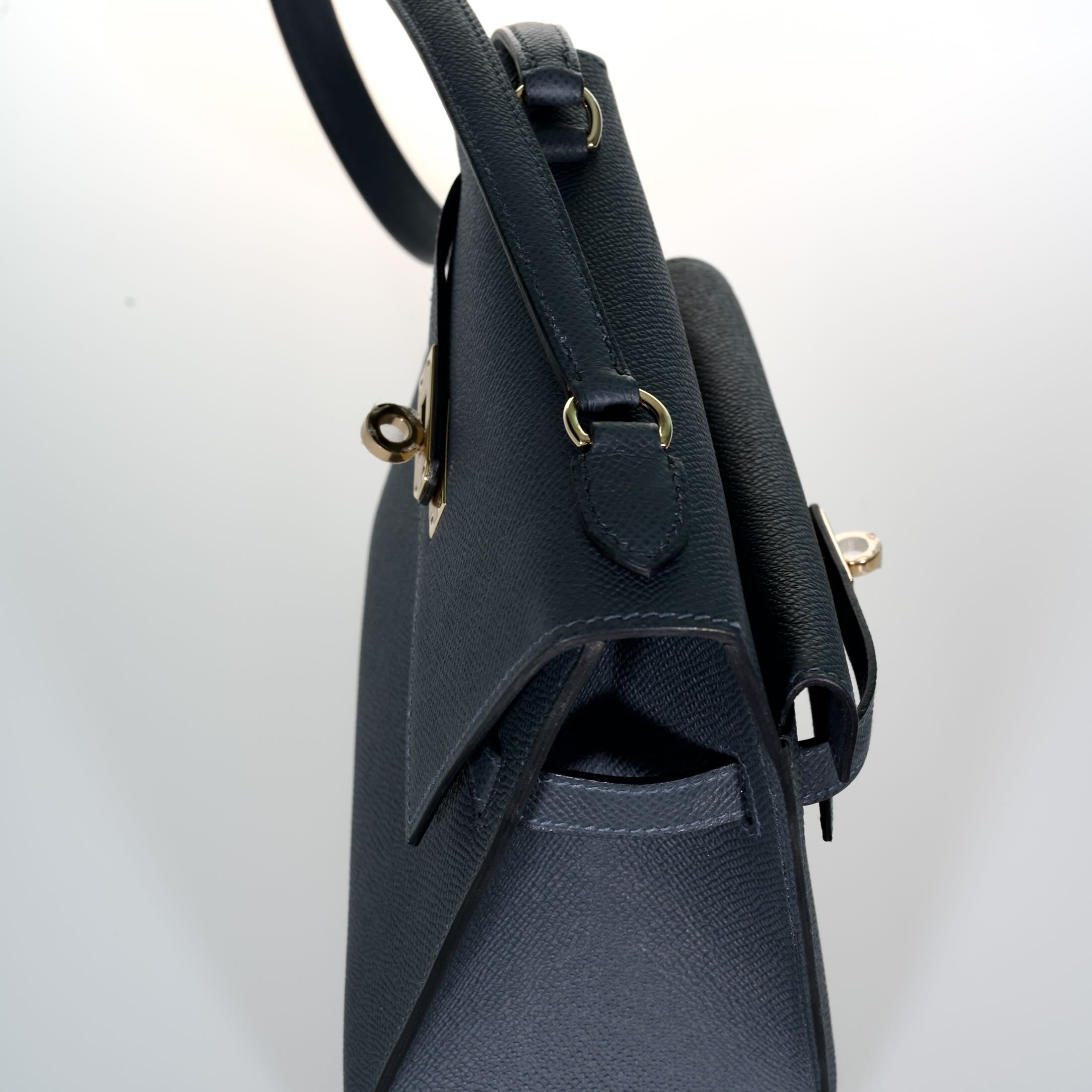 Hermès Kelly II Sellier En Désordre 20 Ardoise Epsom Permabrass Hardware