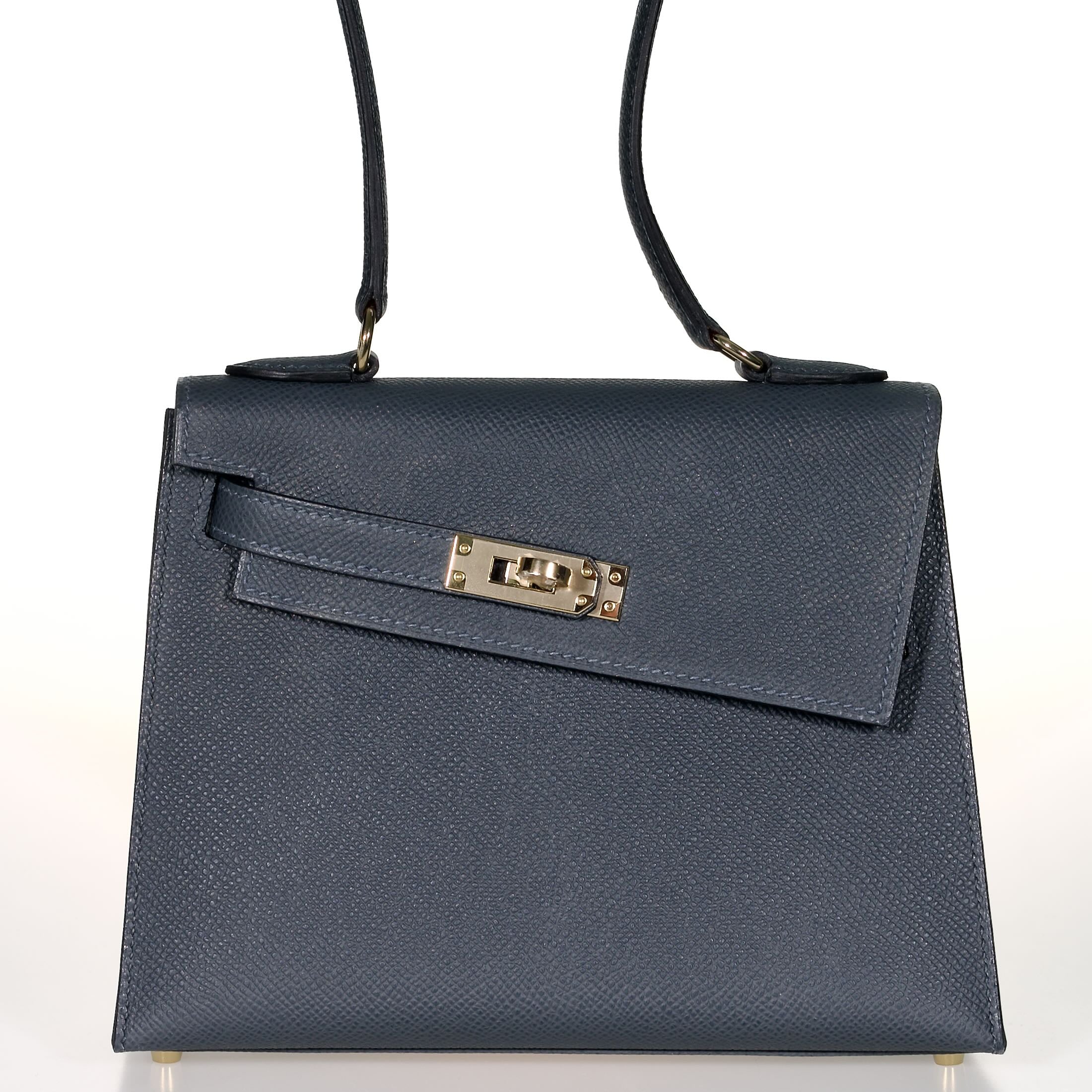 Hermès Kelly II Sellier En Désordre 20 Ardoise Epsom Permabrass Hardware