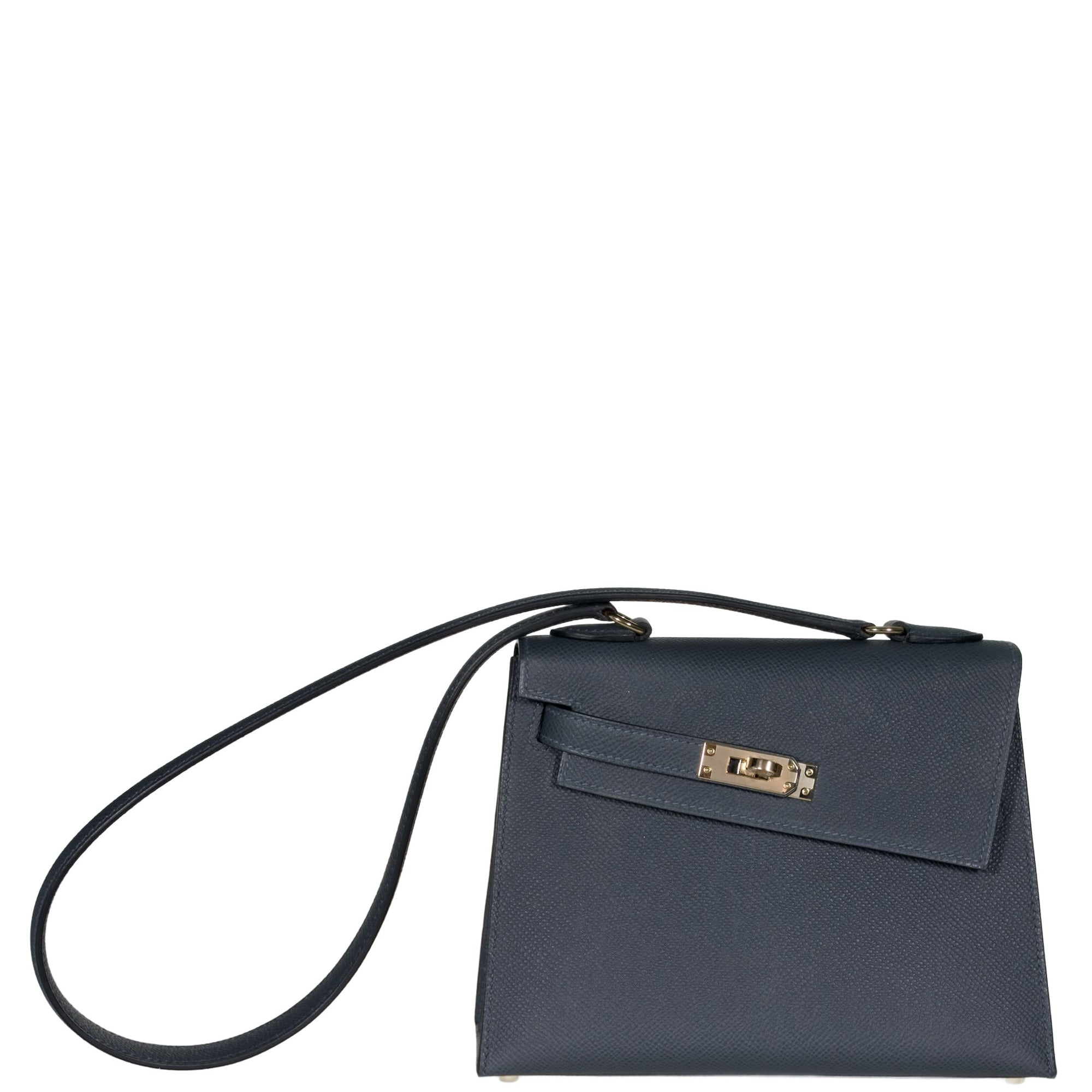 Hermès Kelly II Sellier En Désordre 20 Ardoise Epsom Permabrass Hardware