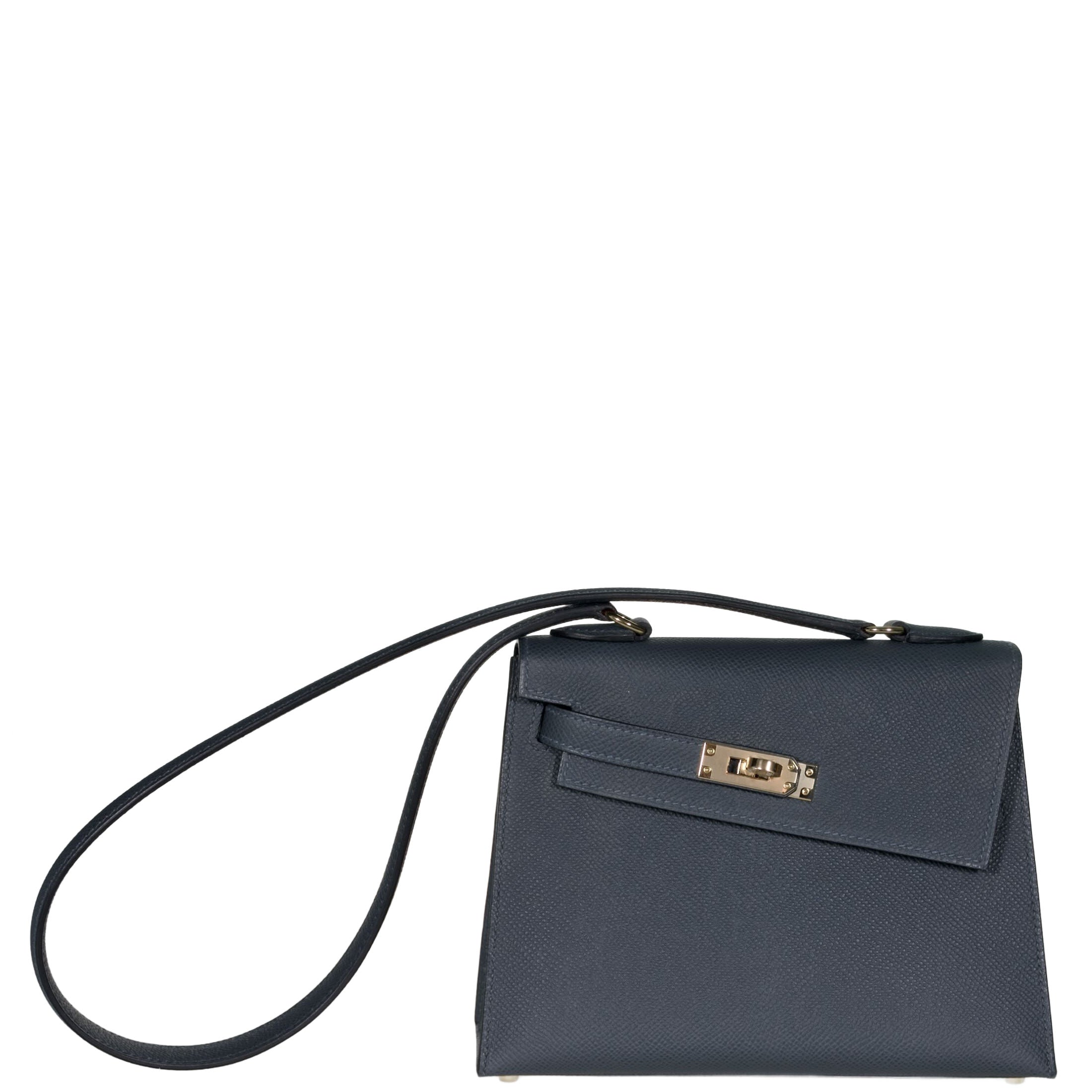 Hermès Kelly II Sellier En Désordre 20 Ardoise Epsom Permabrass Hardware