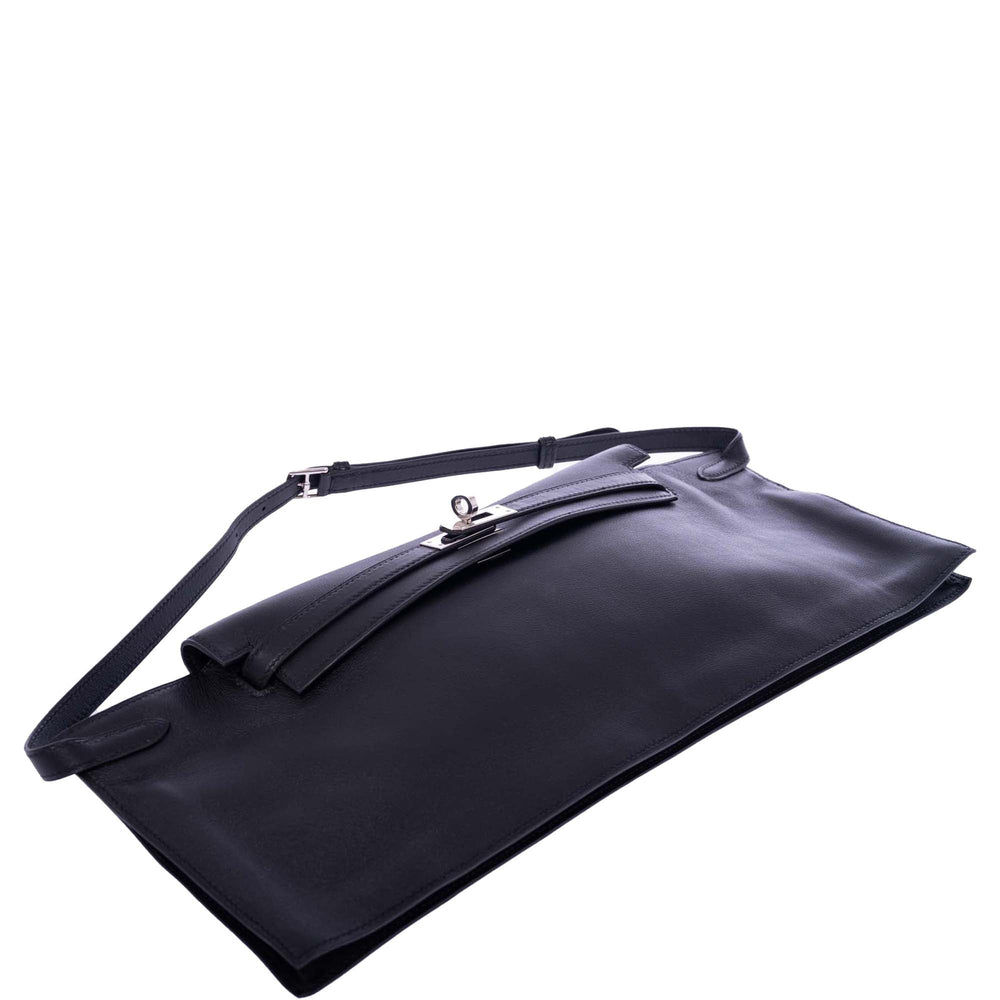 Hermès Kelly JPG Runway Belt Fanny Pack Black Swift Palladium Hardware