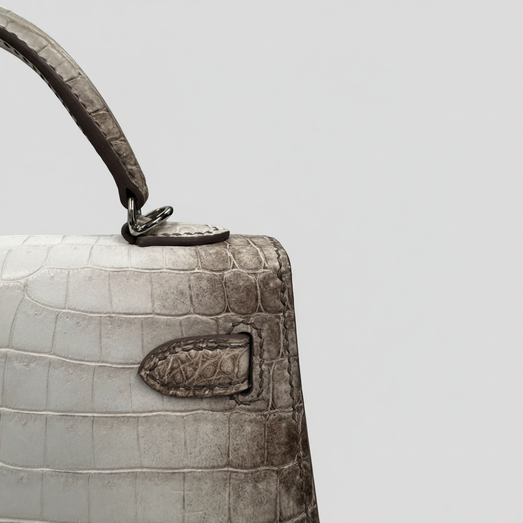 Hermès Kelly Mini II Sellier Himalayan Niloticus Crocodile Palladium Hardware