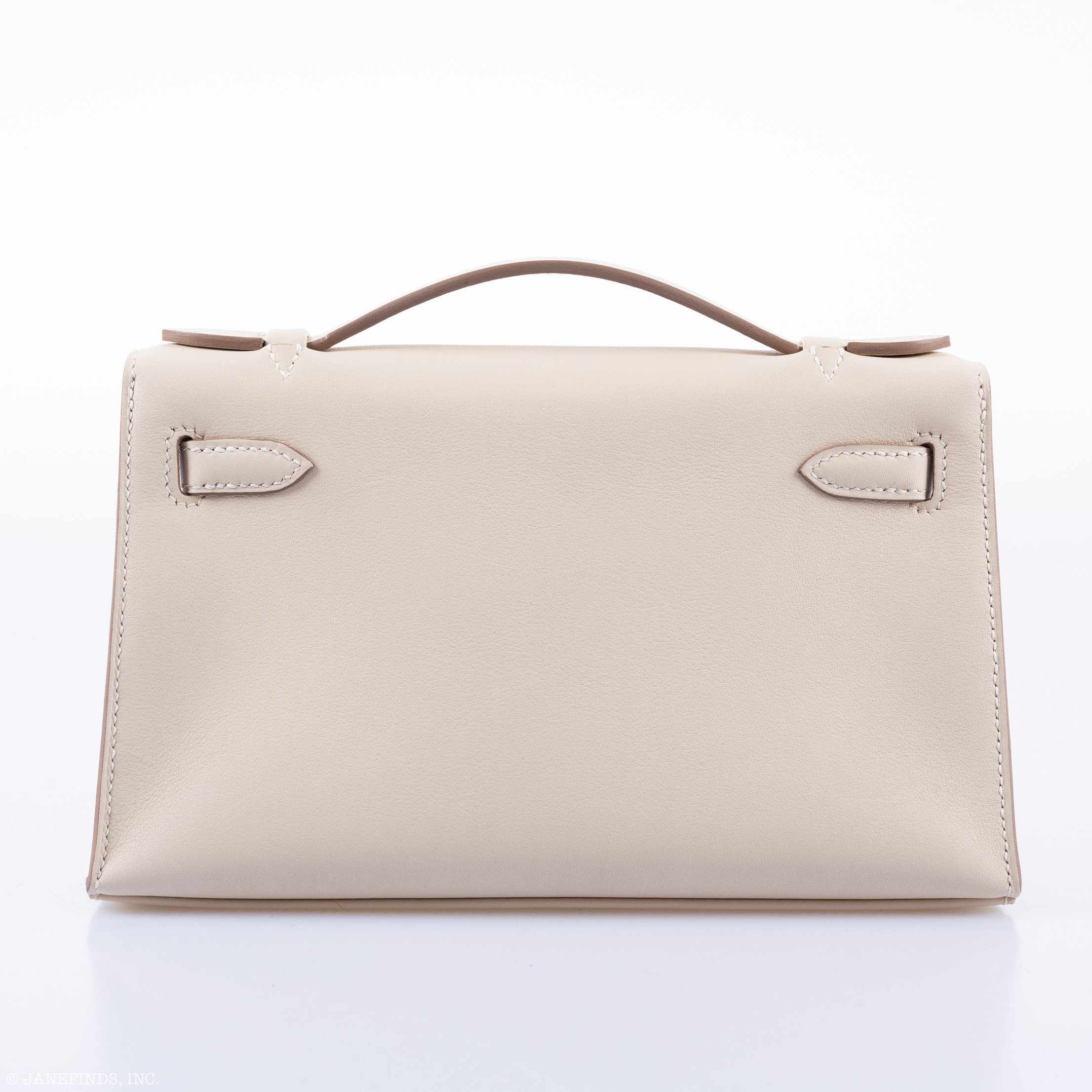 Hermès Kelly Mini Pochette Craie Swift leather Gold Hardware