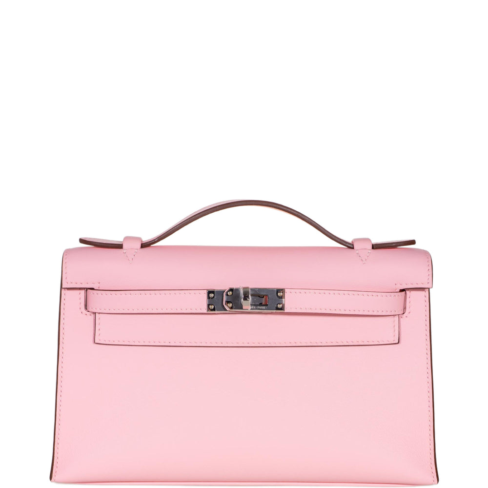 Hermès Kelly Mini Pochette Rose Sakura Swift Palladium Hardware