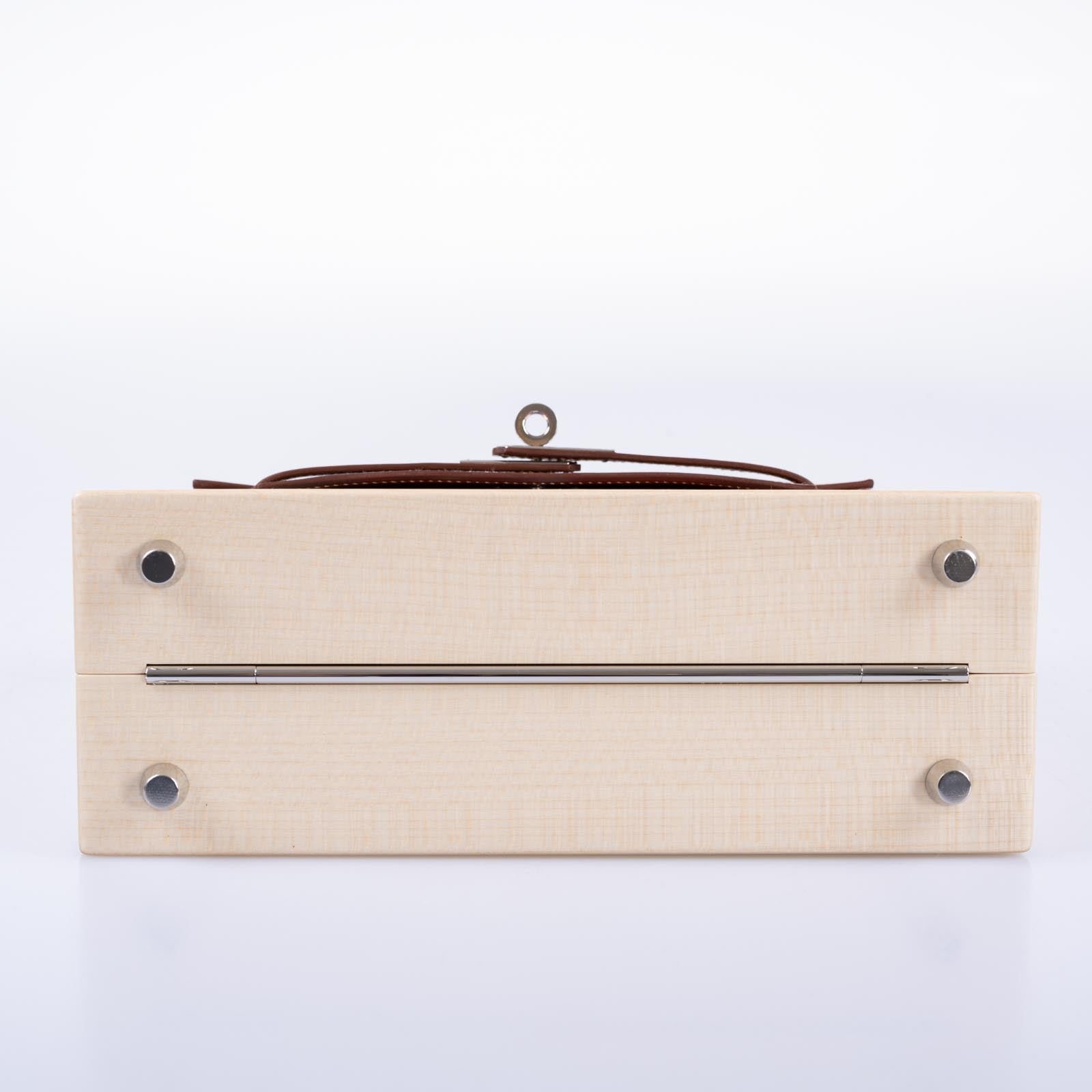 Hermès Kelly Picnic Kellywood Perspective Cavalière Wood Barenia Palladium Hardware