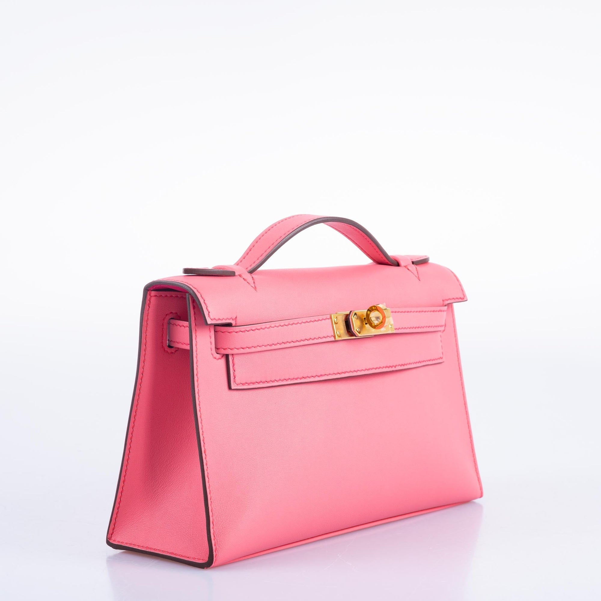 Hermès Kelly Pochette HSS Rose Azalée/Rose Mexico Swift Gold Hardware