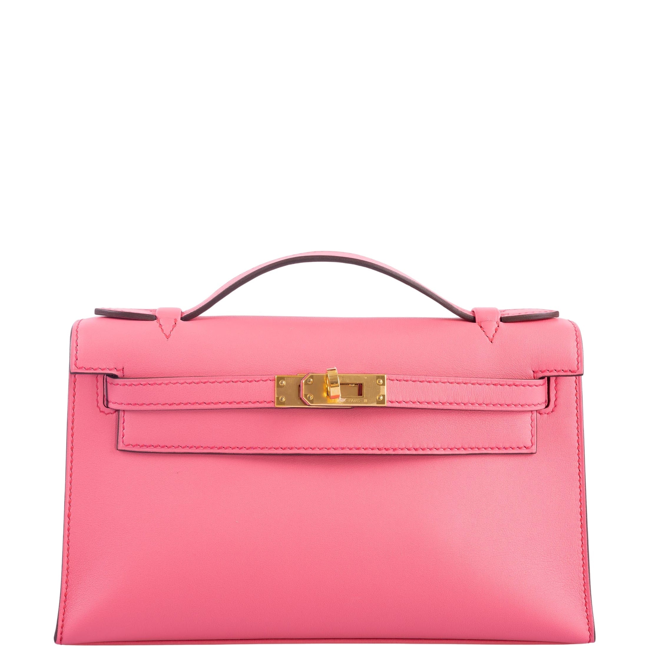 Hermès Kelly Pochette HSS Special Order Rose Azalee & Rose Mexico Swift Gold Hardware