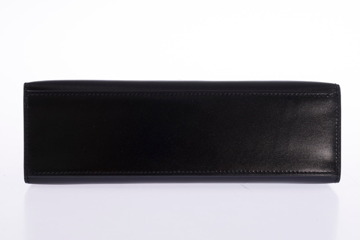 Hermès Kelly Pochette Marqueterie Marguerite Noir Box Gold Hardware, underside