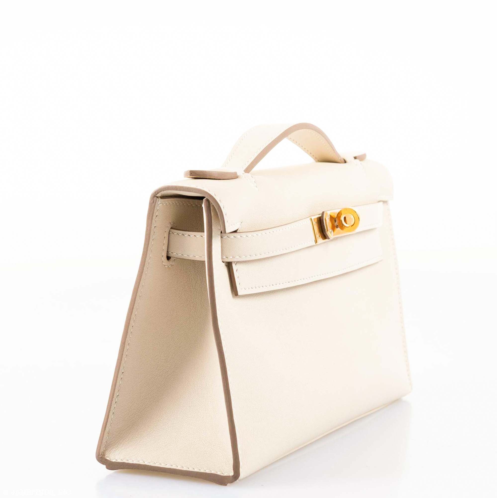 Hermès Kelly Pochette Nata Swift Gold Hardware