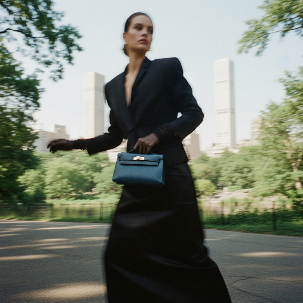 Hermès Kelly Pochette Navy Swift with Gold Hardware