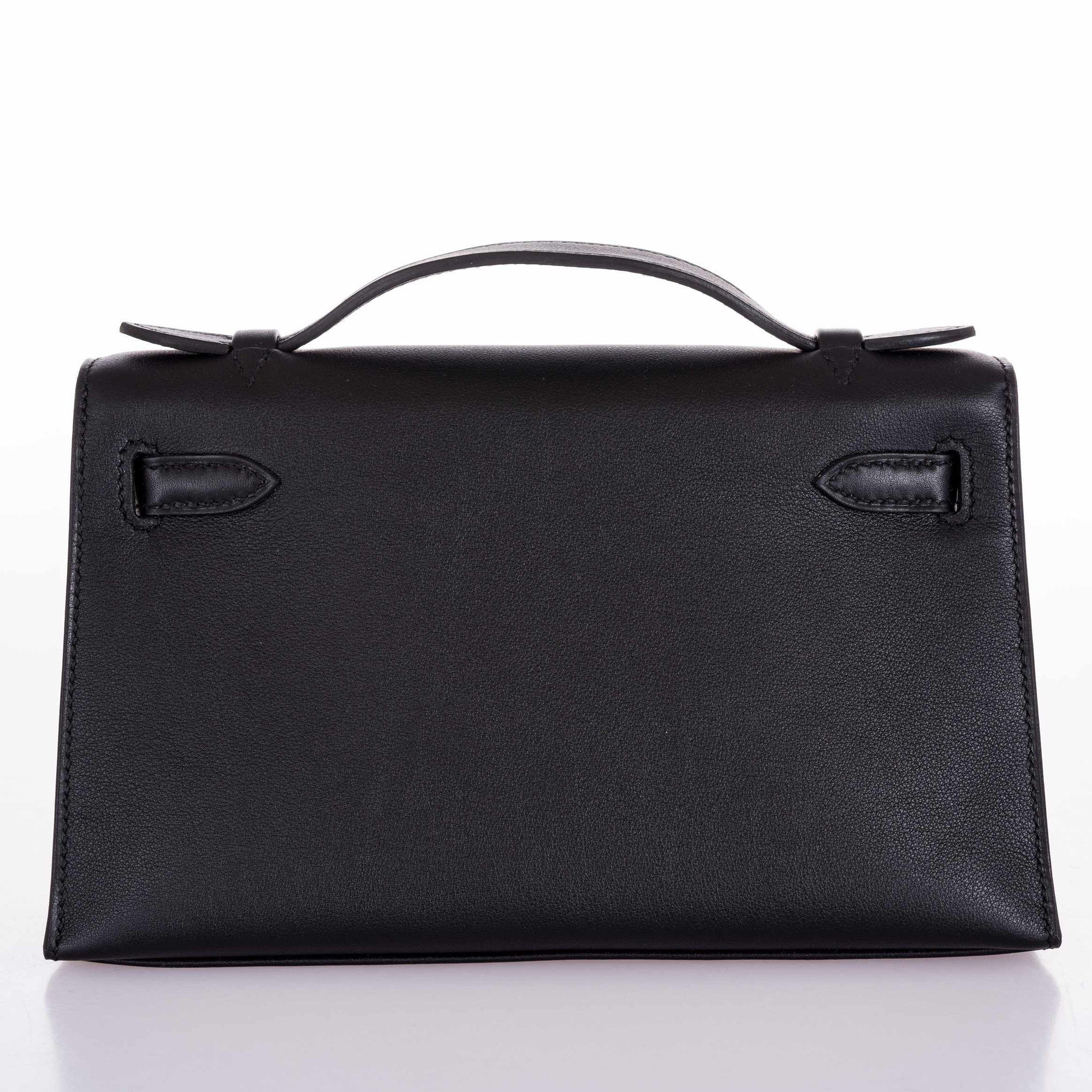 Hermès Kelly Pochette Noir Swift Gold Hardware