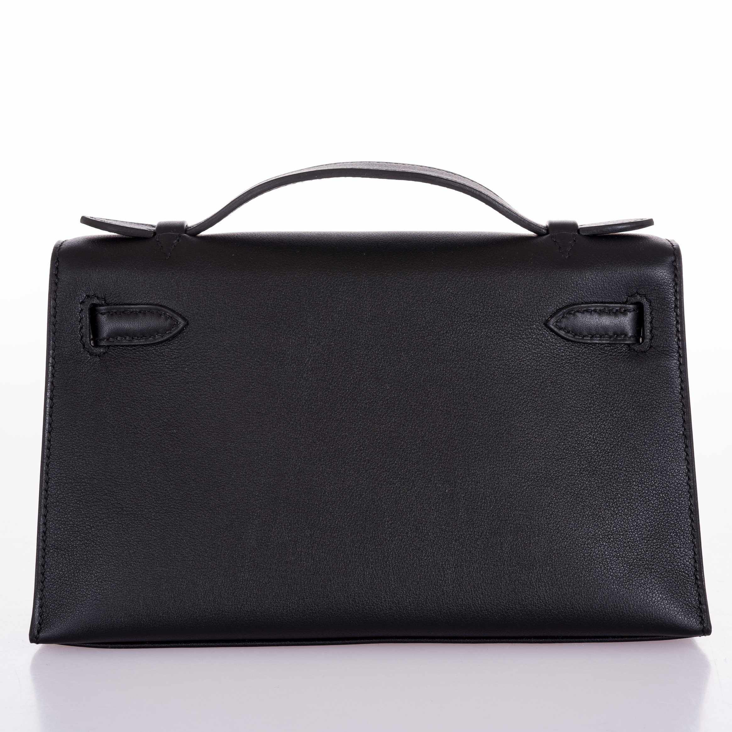 Hermès Kelly Pochette Noir Swift Gold Hardware