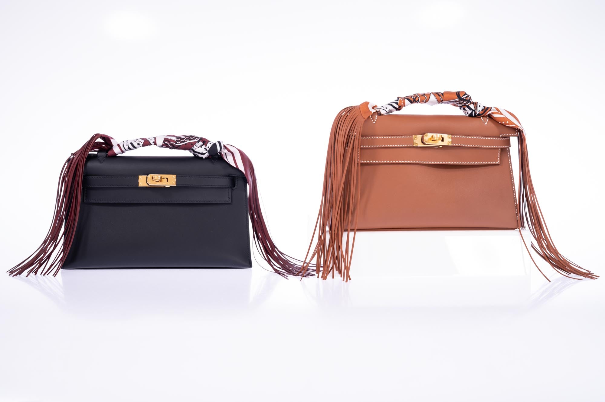 Hermès Kelly Pochette Noir Swift Gold Hardware