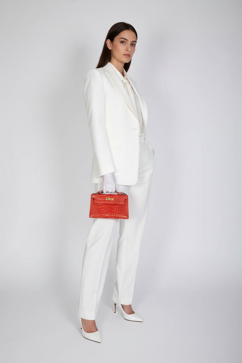 Hermès Kelly Pochette Rouge de Coeur Shiny Alligator Gold Hardware