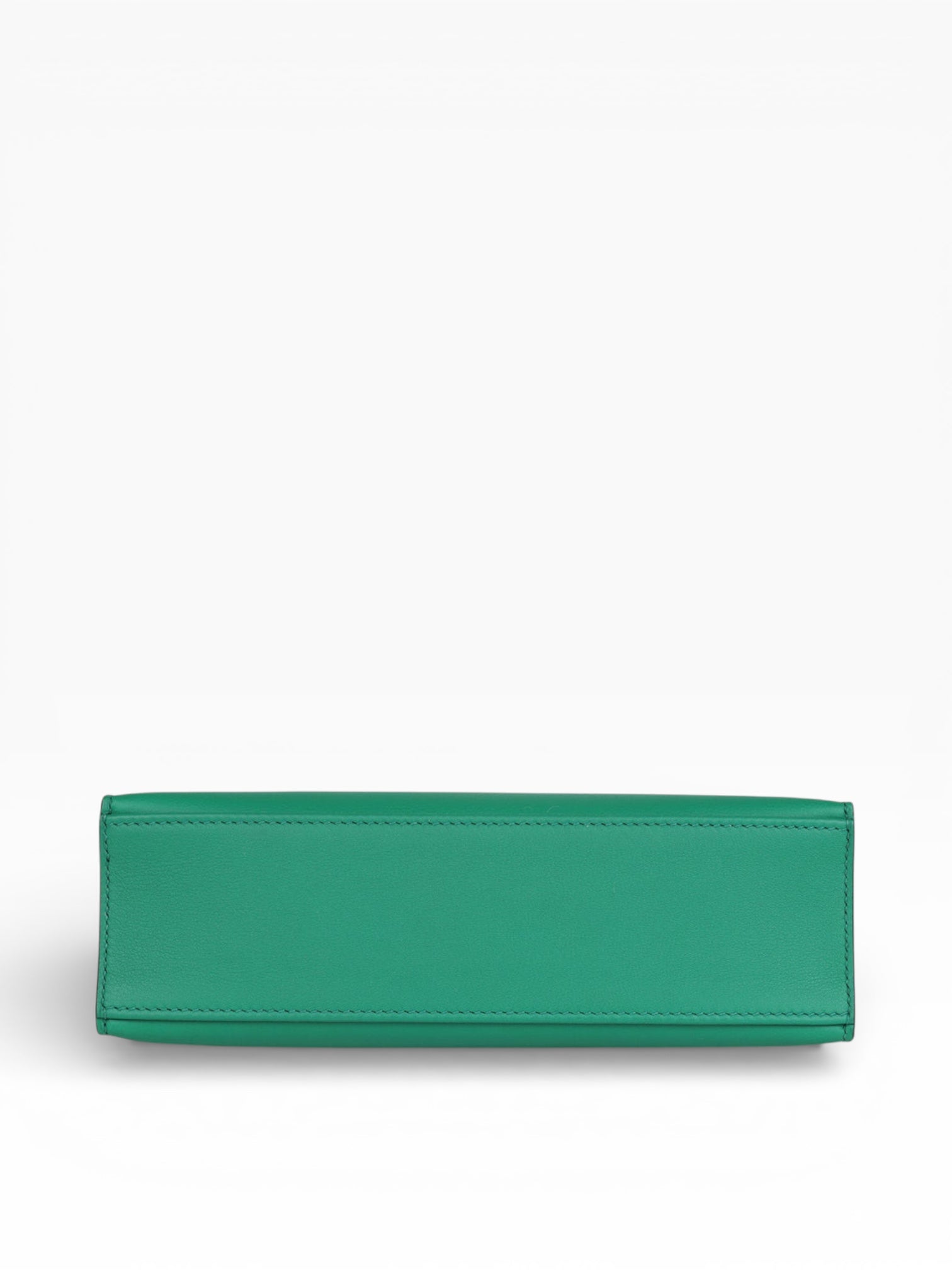 Hermès Kelly Pochette Vert Vertigo Swift Palladium Hardware