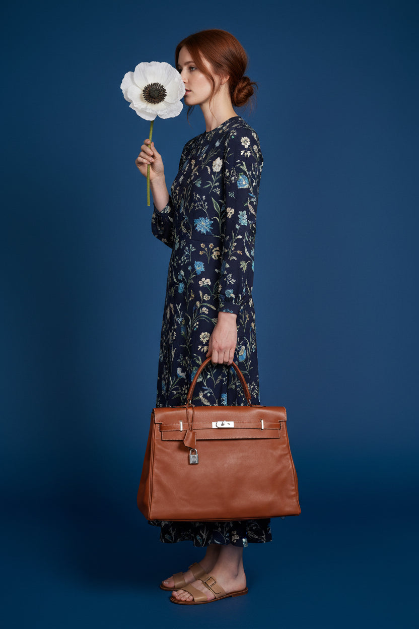 Hermès Kelly Relax 50 Fauve Box Palladium Hardware