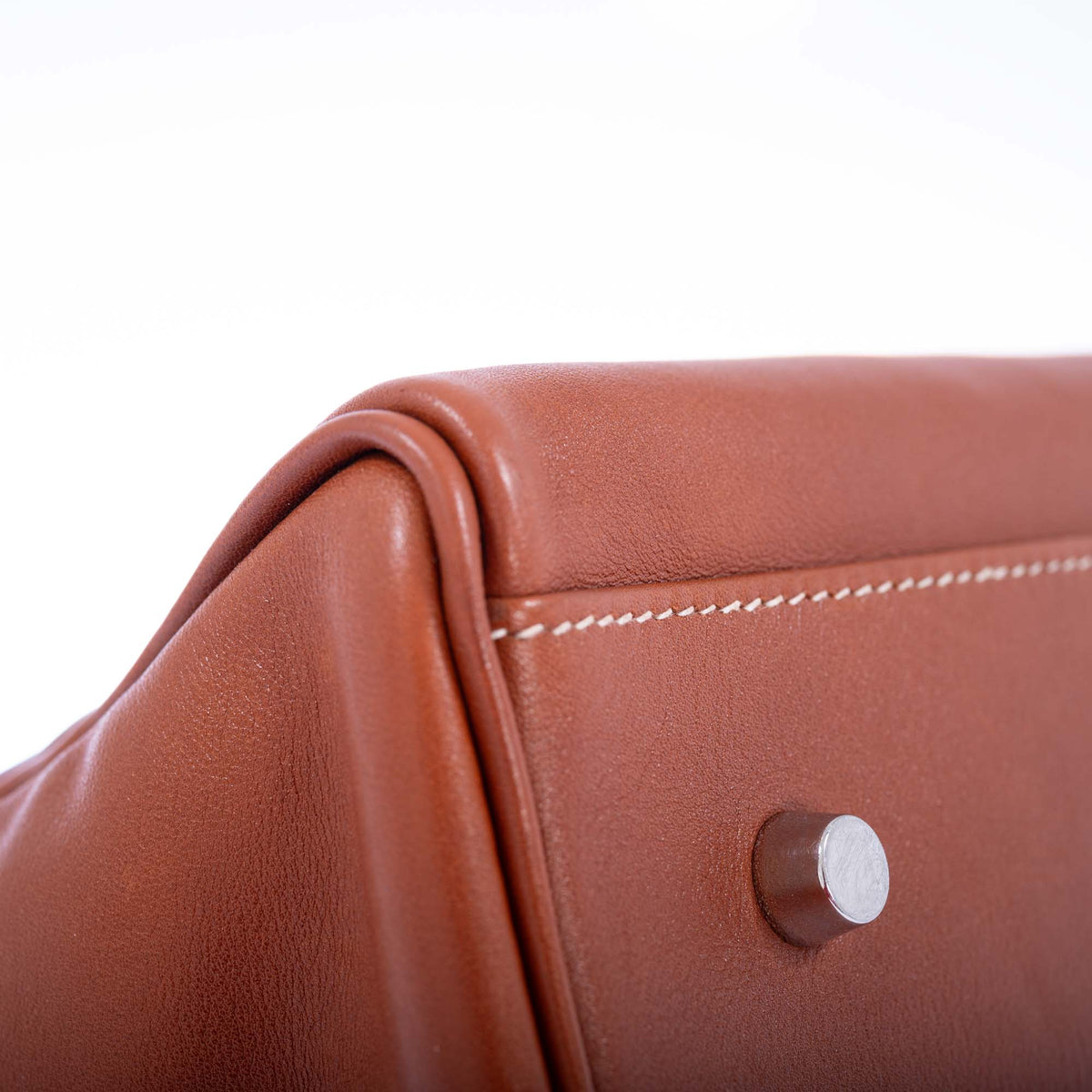 Hermès Kelly Relax 50 Fauve Swift Palladium Hardware