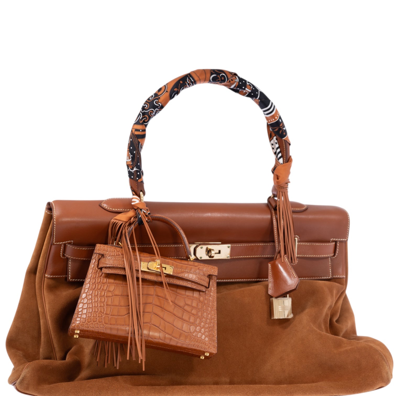 Hermès Kelly Relax 50 Gold Barenia/Grizzly Gold Hardware