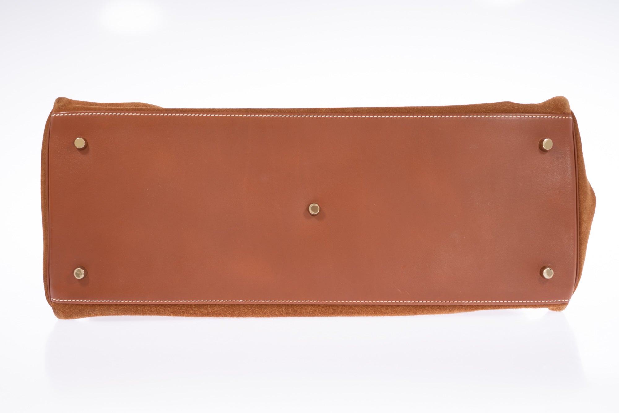 Hermès Kelly Relax 50 Gold Barenia/Grizzly Gold Hardware