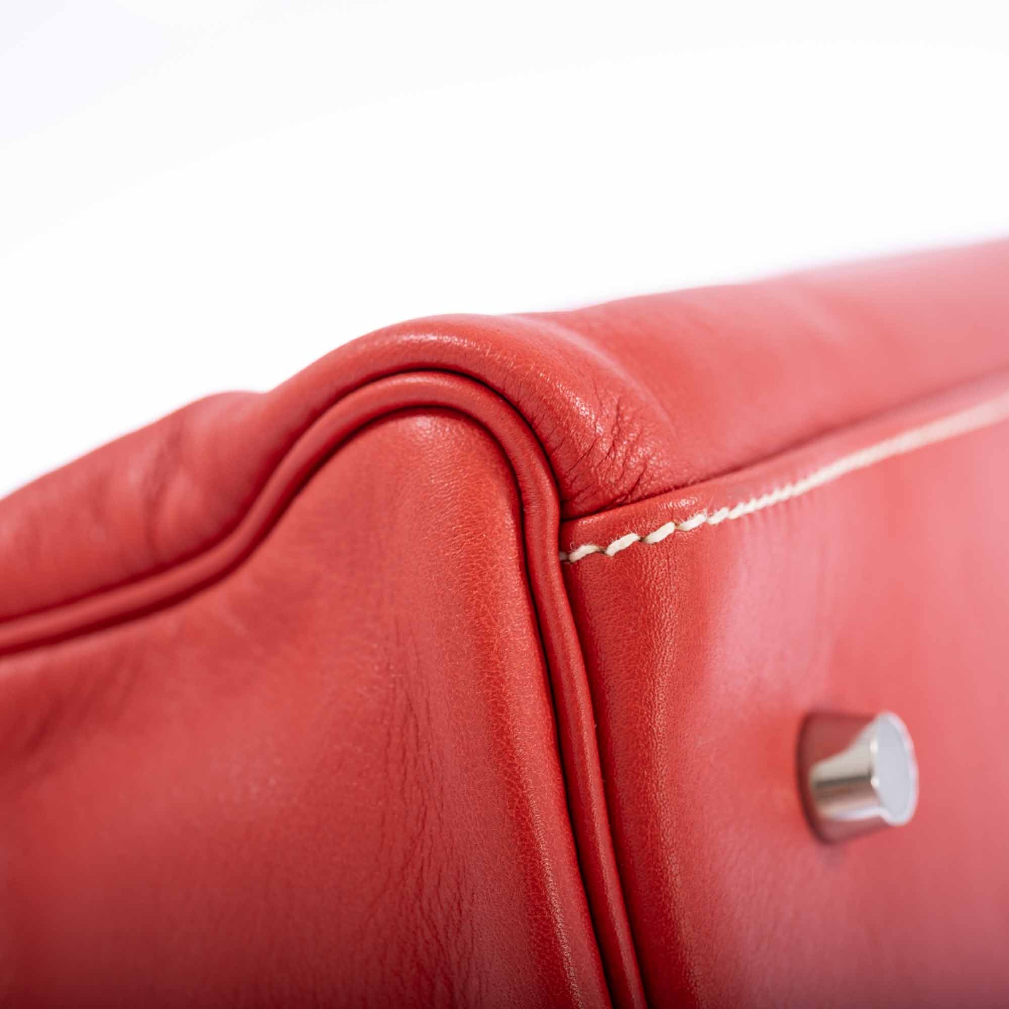 Hermès Kelly Relax 50 Sanguine Swift Palladium Hardware