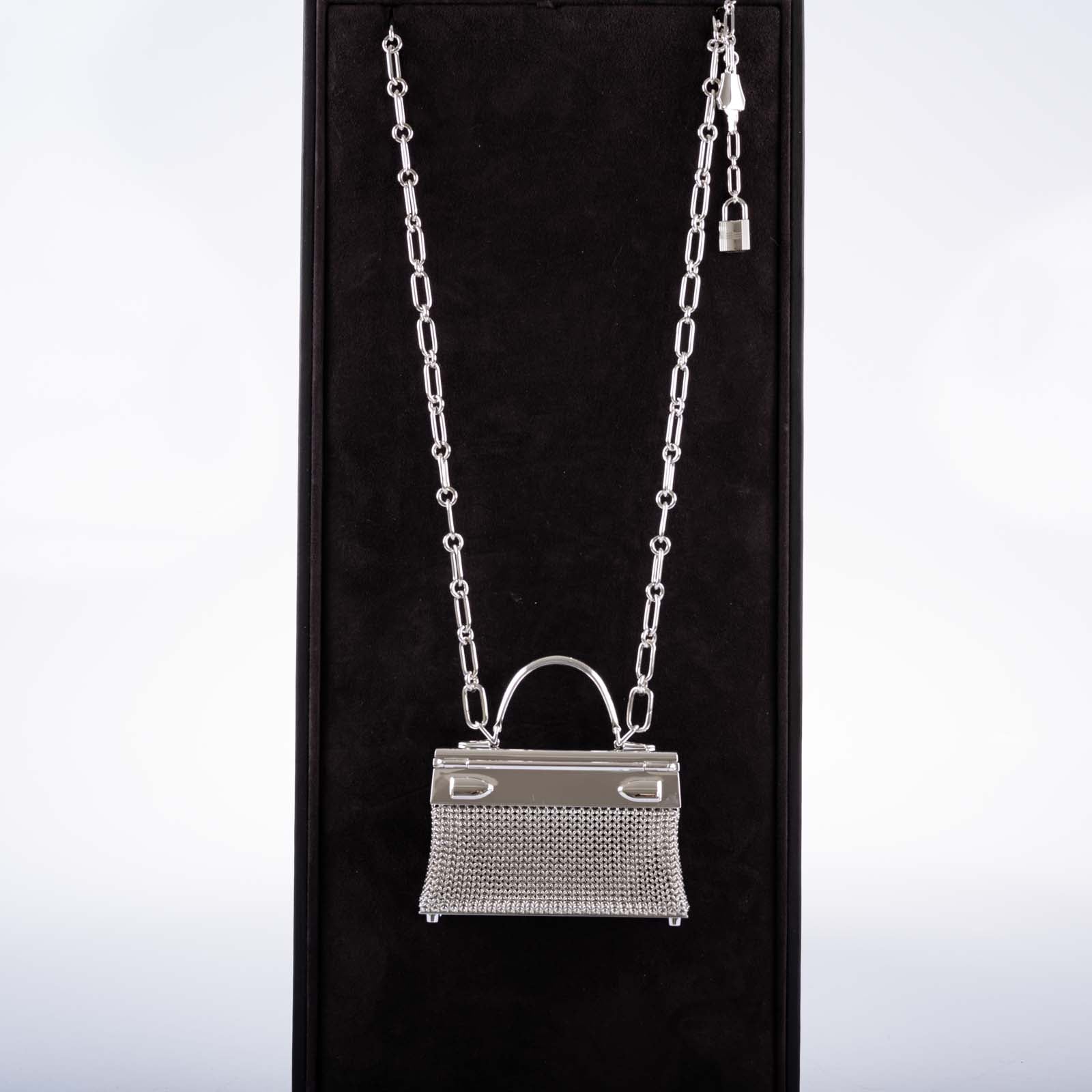 Hermès Kelly Sterling Silver Sac Bijou Chaine Bag