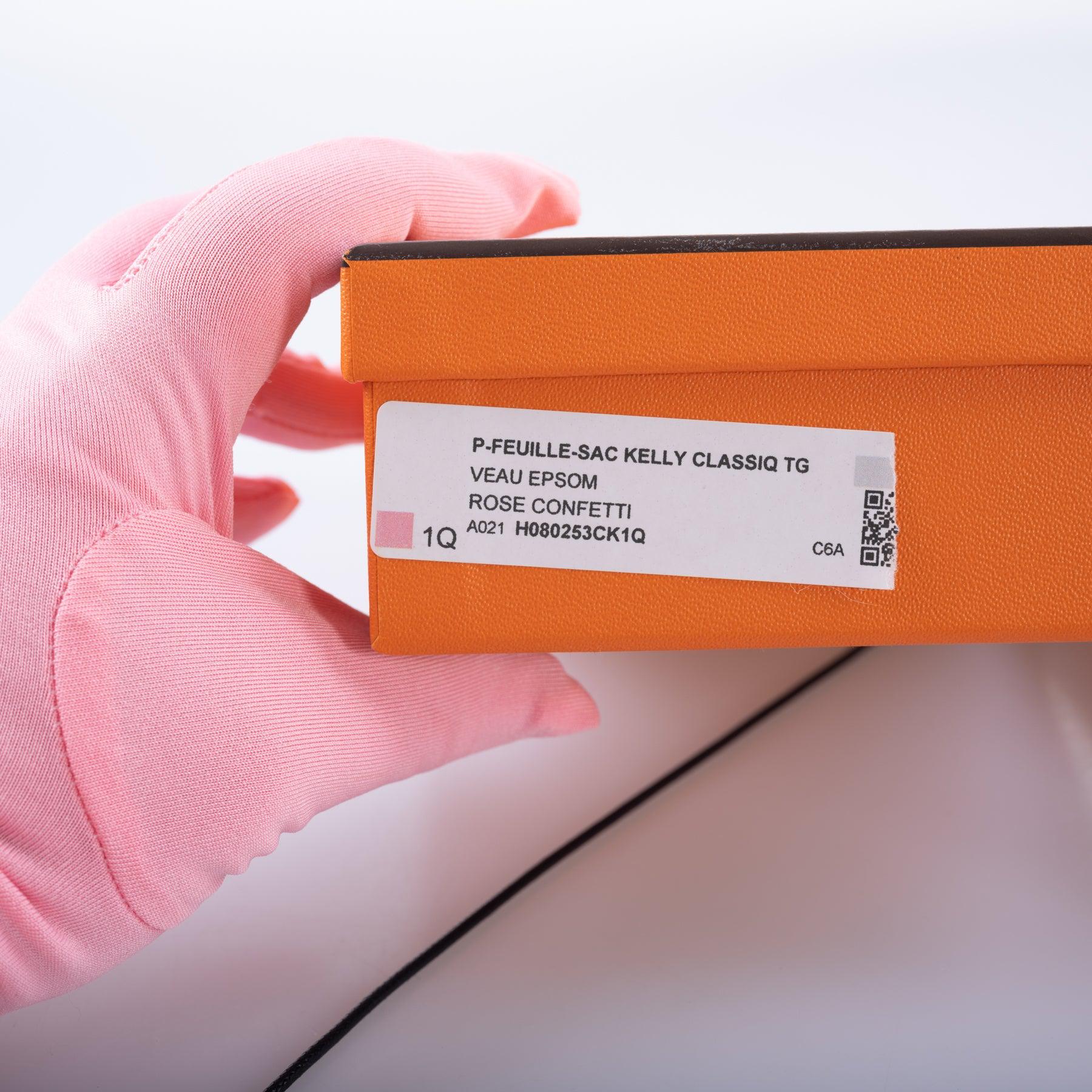 Hermès Kelly To Go Wallet Rose Confetti Epsom Palladium Hardware