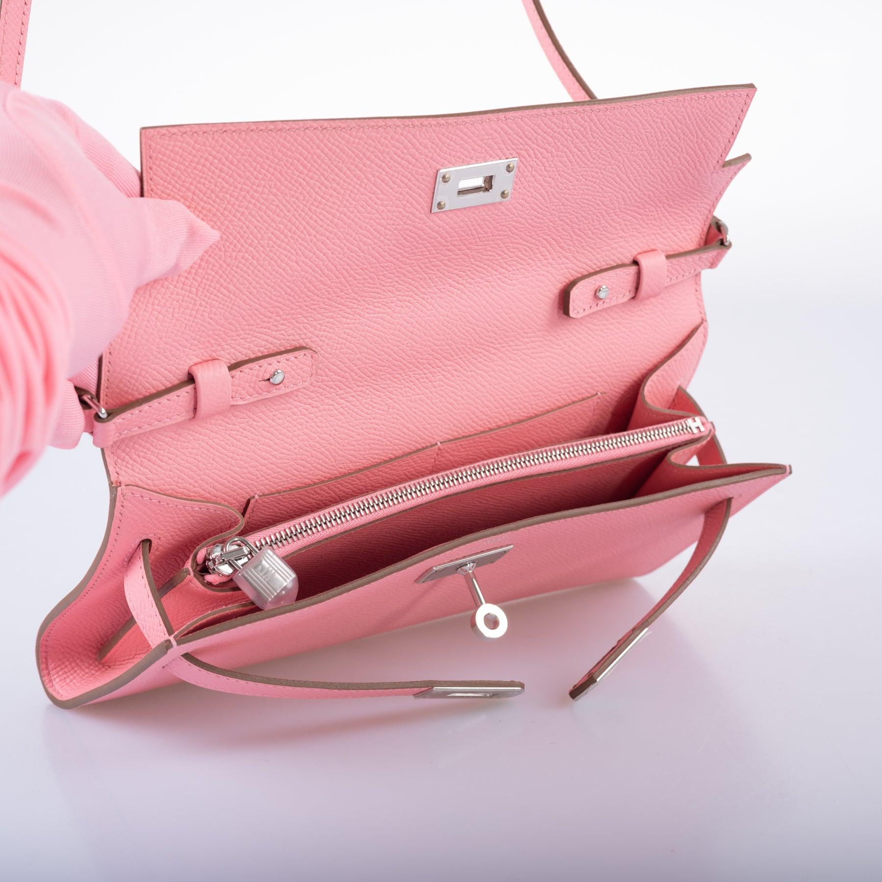 Hermès Kelly To Go Wallet Rose Confetti Epsom Palladium Hardware