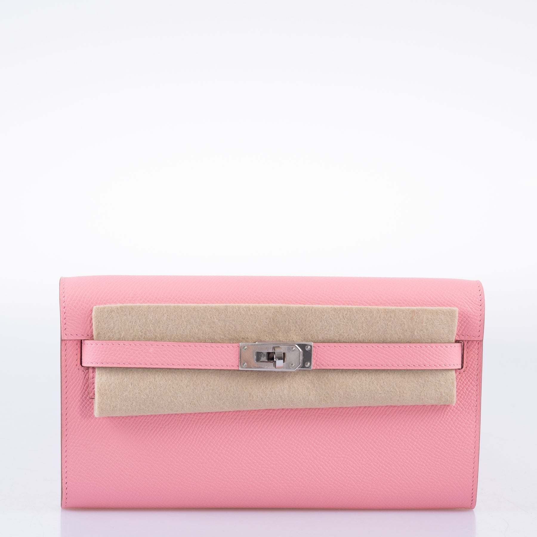 Hermès Kelly To Go Wallet Rose Confetti Epsom Palladium Hardware