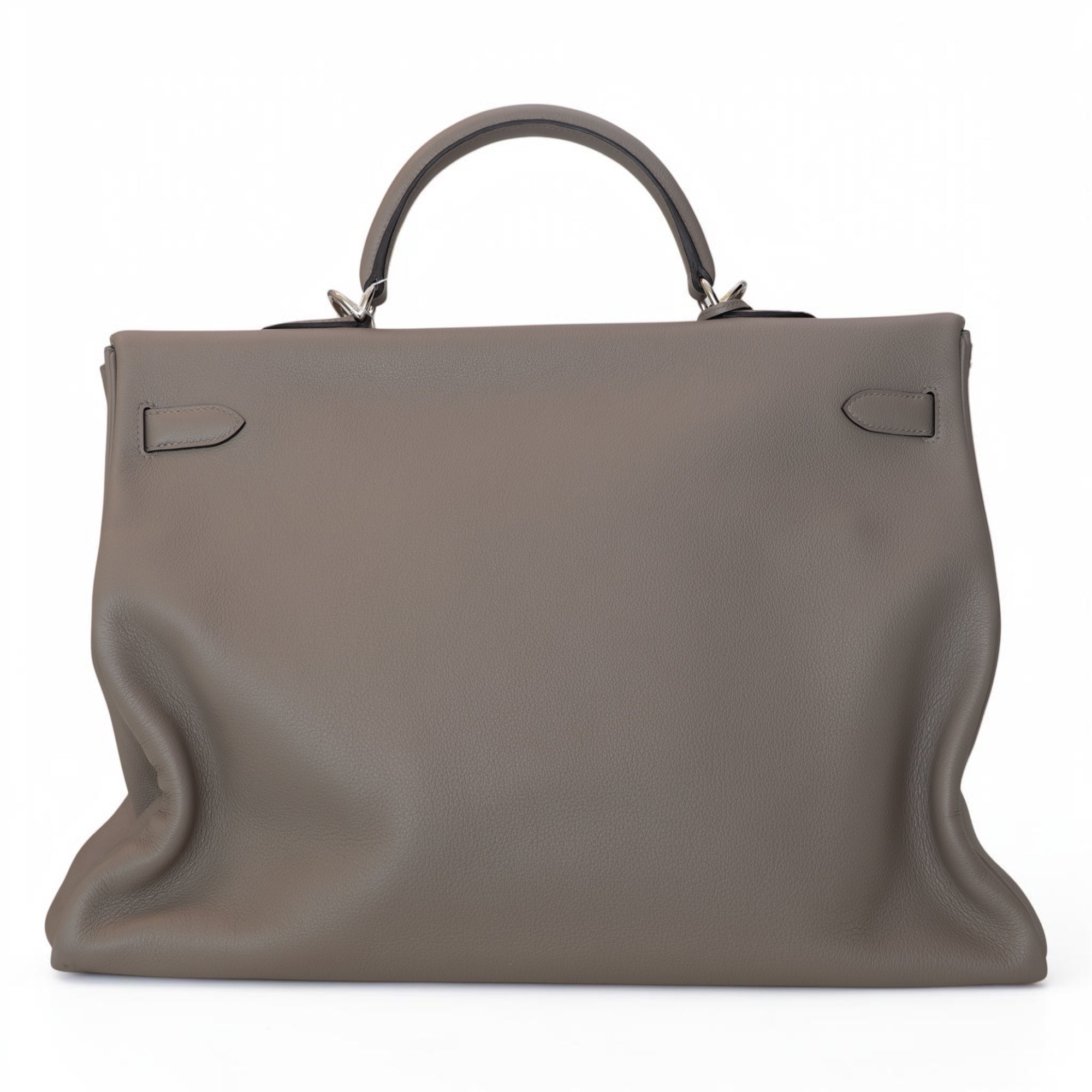 Hermès Kelly Voyage 50 Grey Togo Palladium Hardware