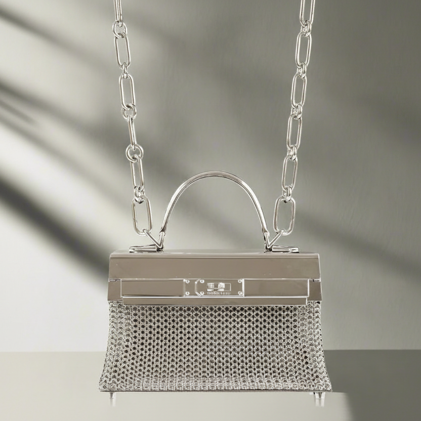 Hermès Kellymorphose Kelly Sterling Silver Sac Bijou Chaine Bag